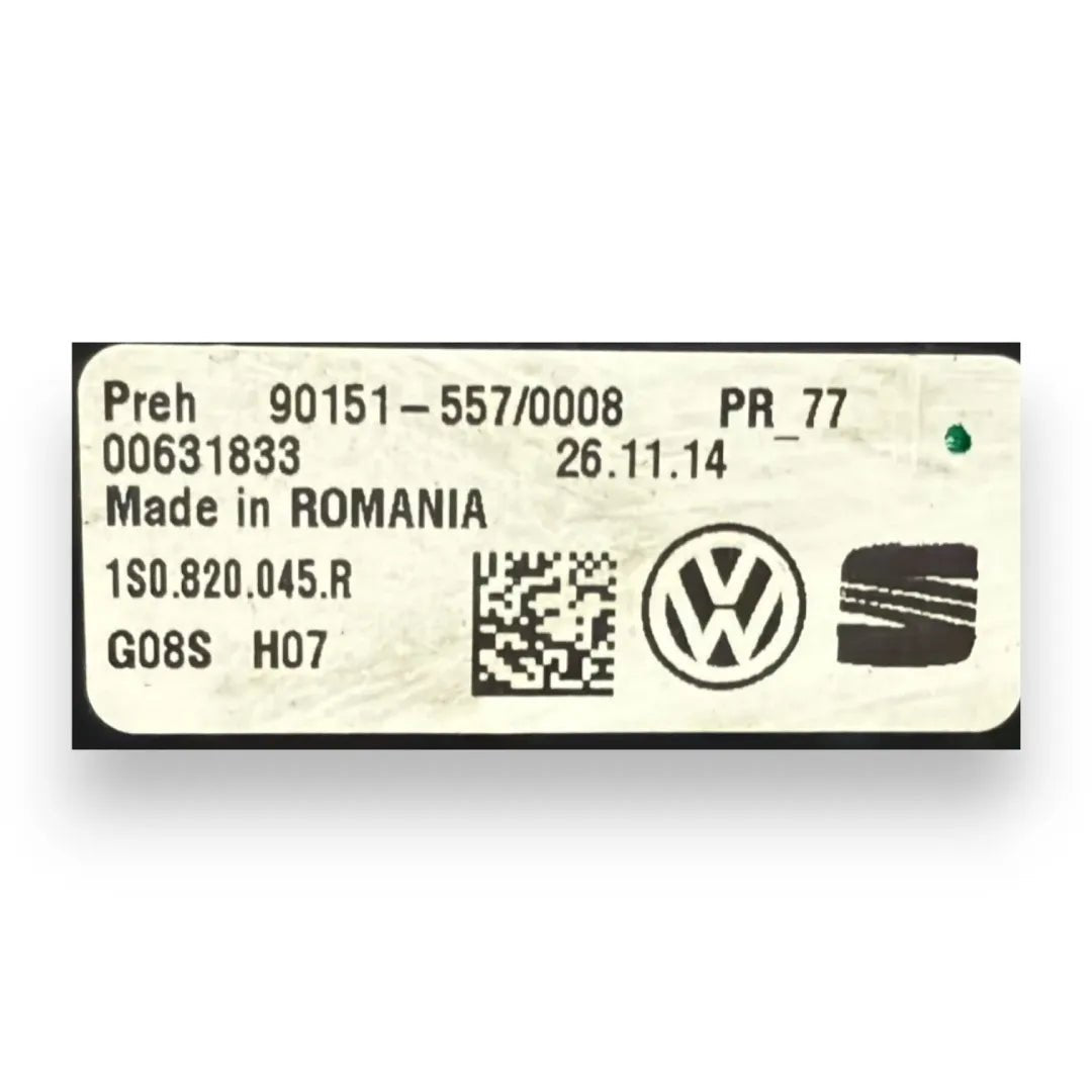 Blocco comando climatizzazione Volkswagen UP 1S OEM 1S0820045SOQP - F&P CRASH SRL - Ricambi Usati