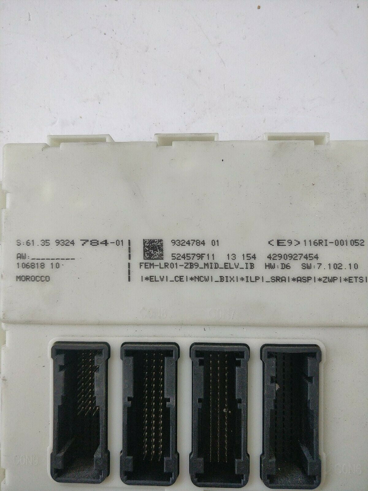 Bmw 3 & 4 Series F30 F31 F32 F34 F36 2.0D Modulo Comfort Ecu 9324784 - F&P CRASH SRLS - Ricambi Usati