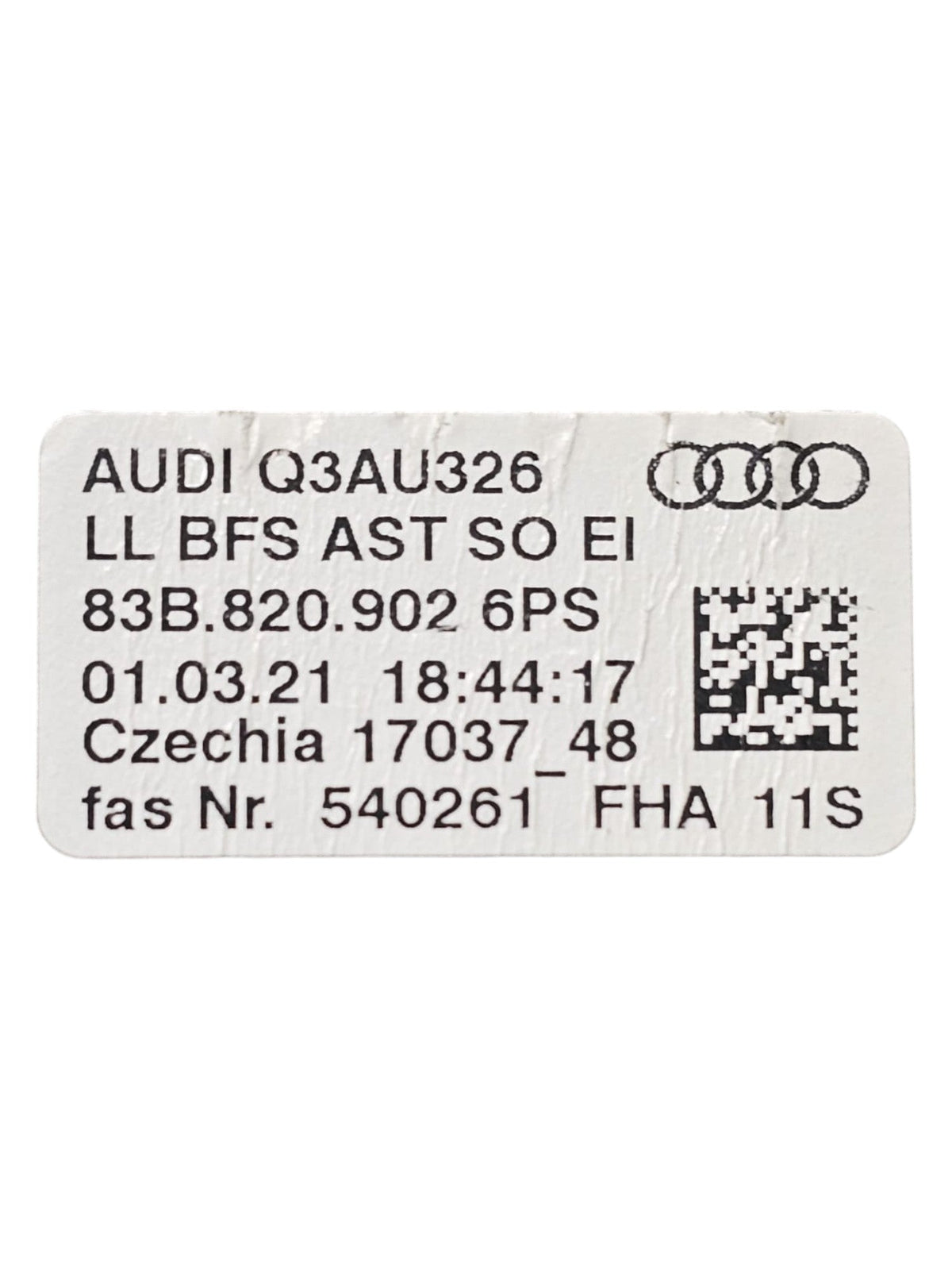 Bocchetta Aria Anteriore Destra Audi Q3 F3 Cod:83B8209026PS (2018 - >) - F&P CRASH SRLS - Ricambi Usati