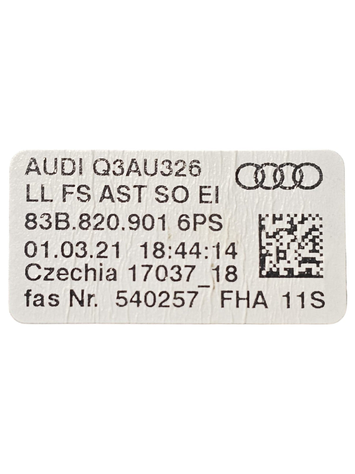 Bocchetta Aria Anteriore Sinistra Audi Q3 F3 Cod:83B8209016PS (2018 - >) - F&P CRASH SRLS - Ricambi Usati