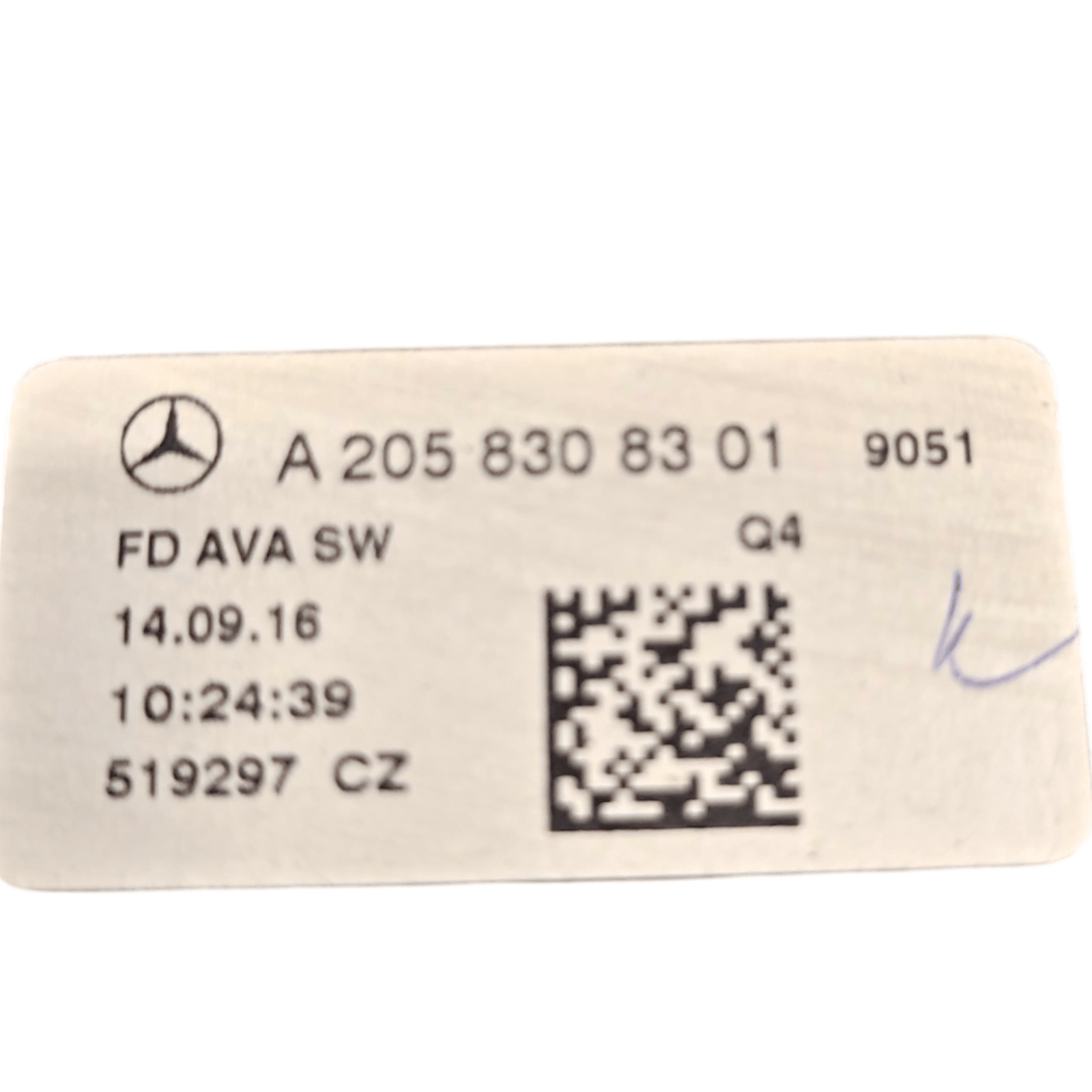 Bocchetta Aria Centrale Posteriore Mercedes - Benz Classe C (W205) COD:A2058308301 (2014 - 2021) - F&P CRASH SRLS - Ricambi Usati