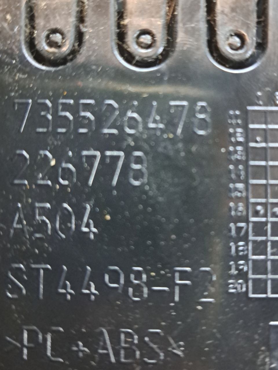 Bocchetta aria condizionata clima cruscotto lato sinistro Fiat 500L (2018)COD:735526478 - F&P CRASH SRLS - Ricambi Usati