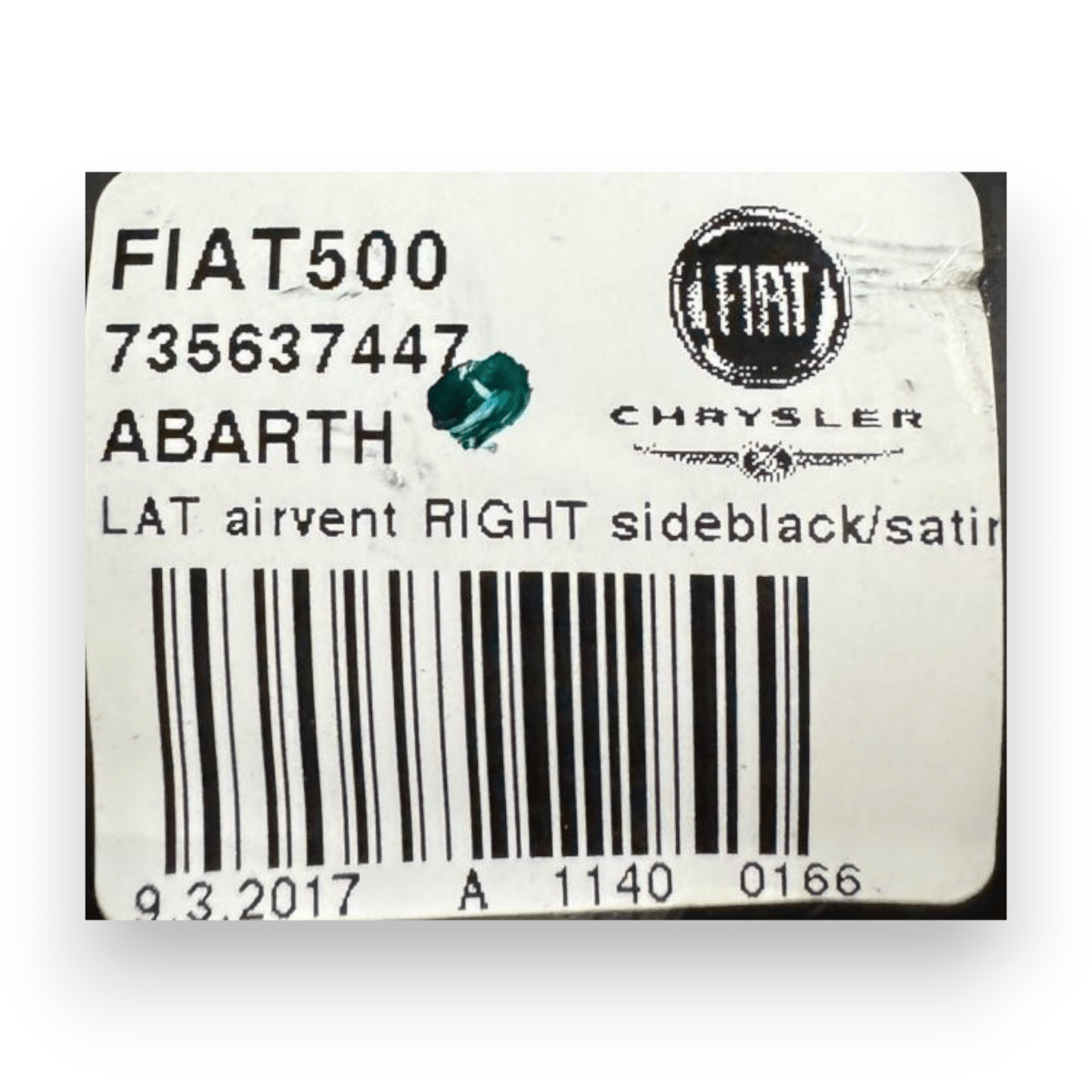 Bocchetta aria cruscotto anteriore destro (dx) Fiat 500 cod. 735637447 (2016 - ) - F&P CRASH SRL - Ricambi Usati