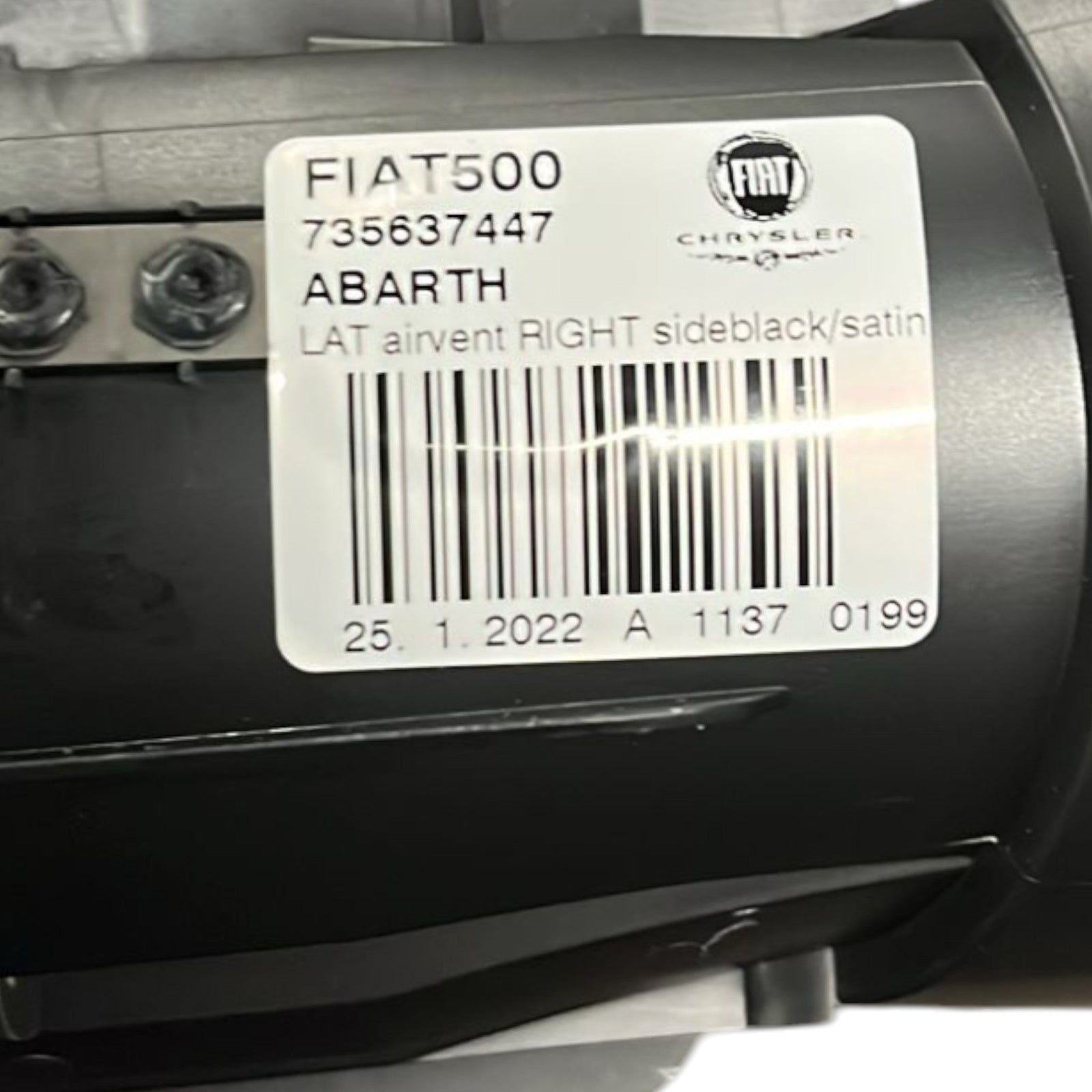 Bocchetta Aria Cruscotto Destra Fiat 500 Abarth (595) cod:735637447 (2008 >) - F&P CRASH SRLS - Ricambi Usati