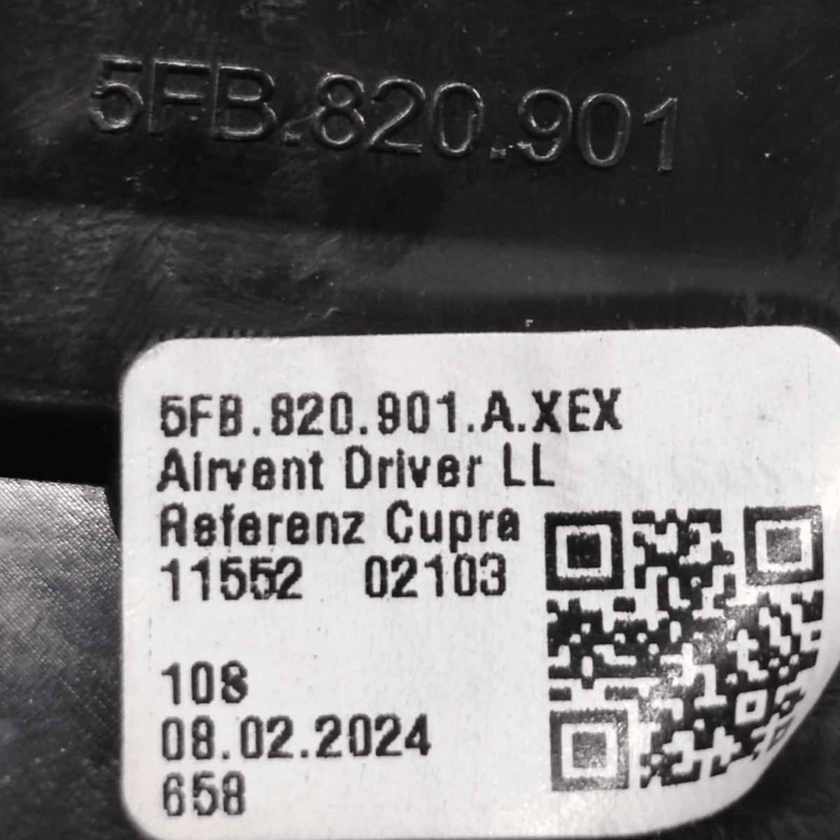 Bocchetta Aria Cruscotto Sinistro Cupra Formentor COD: 5FB820901A (2020 - ) - F&P CRASH SRL - Ricambi Usati