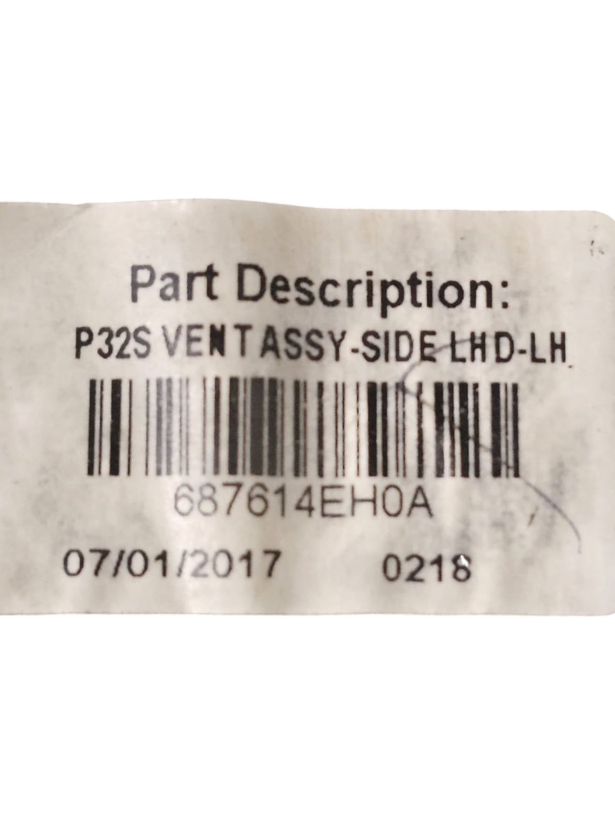 Bocchetta Aria Sinistra Nissan Qashqai J11 (2014 - 2021) Cod:687614EH0A - F&P CRASH SRLS - Ricambi Usati