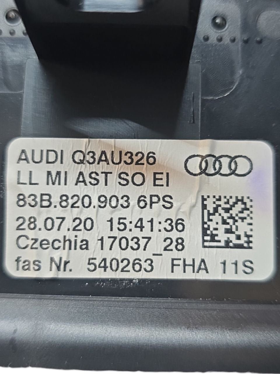 Bocchette Aria Condizionata Centrale Audi Q3 F3 ( 2018 > ) Cod : 83B820903 - F&P CRASH SRLS - Ricambi Usati