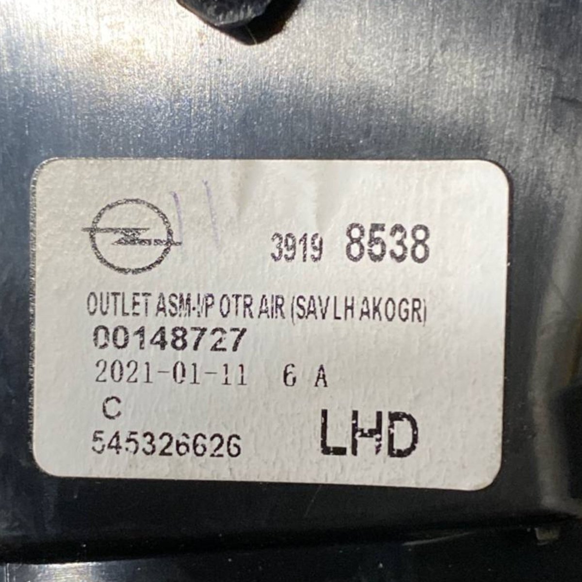 Bocchette aria sinistra (sx) opel corsa f Cod: 39198538 (2019 - ) - F&P CRASH SRLS - Ricambi Usati