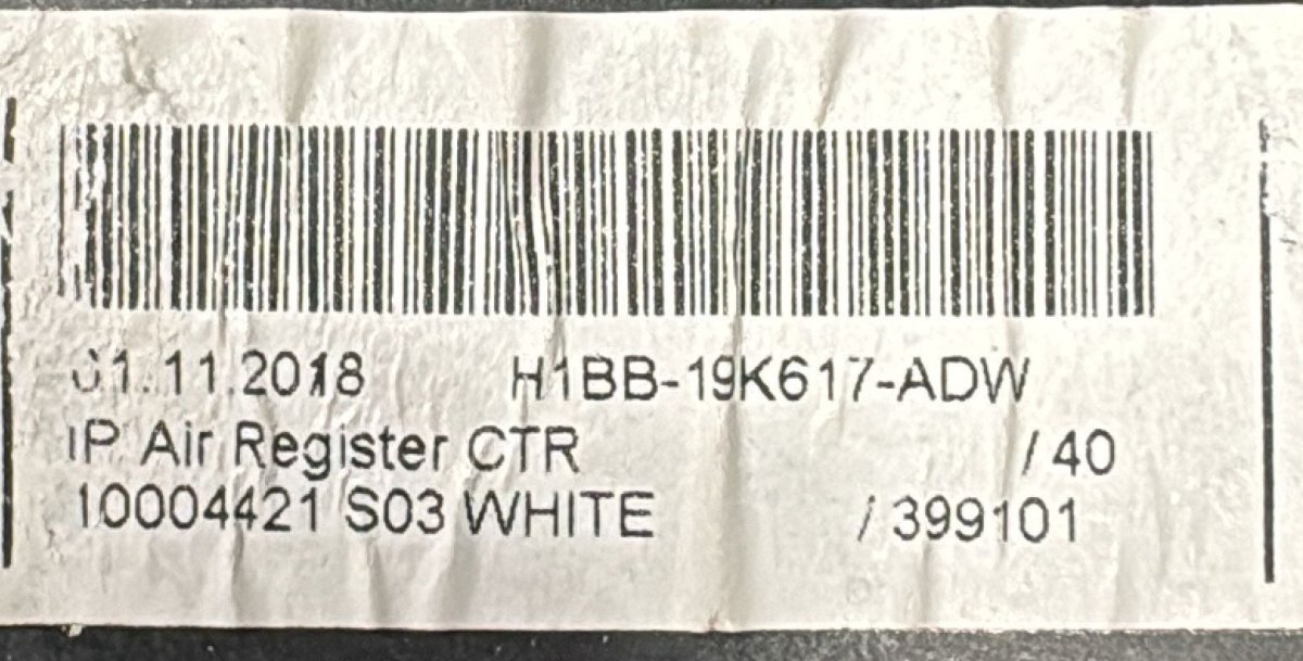 Bocchette / griglia di ventilazione cruscotto centrale Ford Fiesta VII cod.H1BB19K617 (2017 - 2023) - F&P CRASH SRL - Ricambi Usati