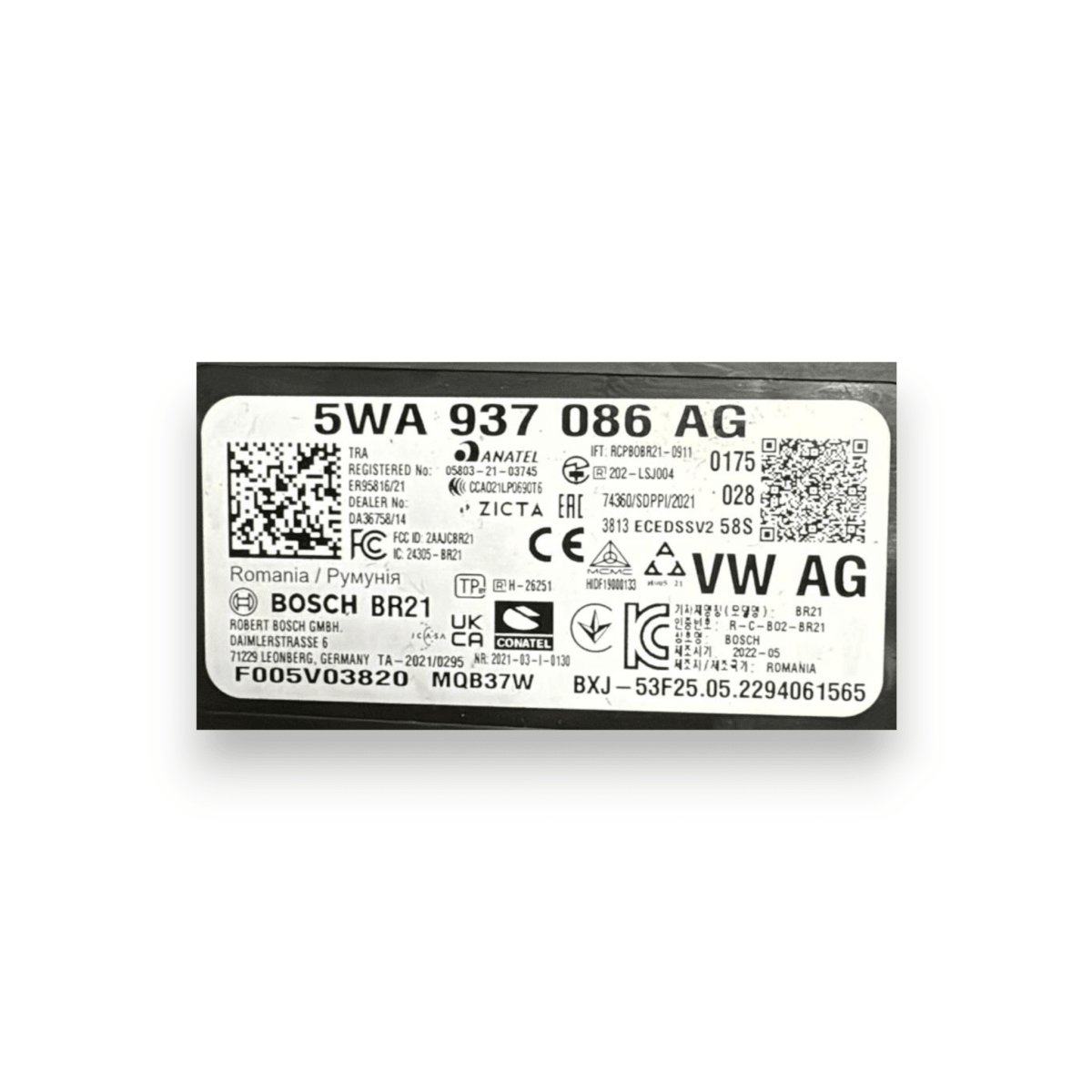 Body computer Audi A3 8Y 1.5 benzina / metano cod.5WA937086AG (2020-) - F&P CRASH SRL - Ricambi Usati