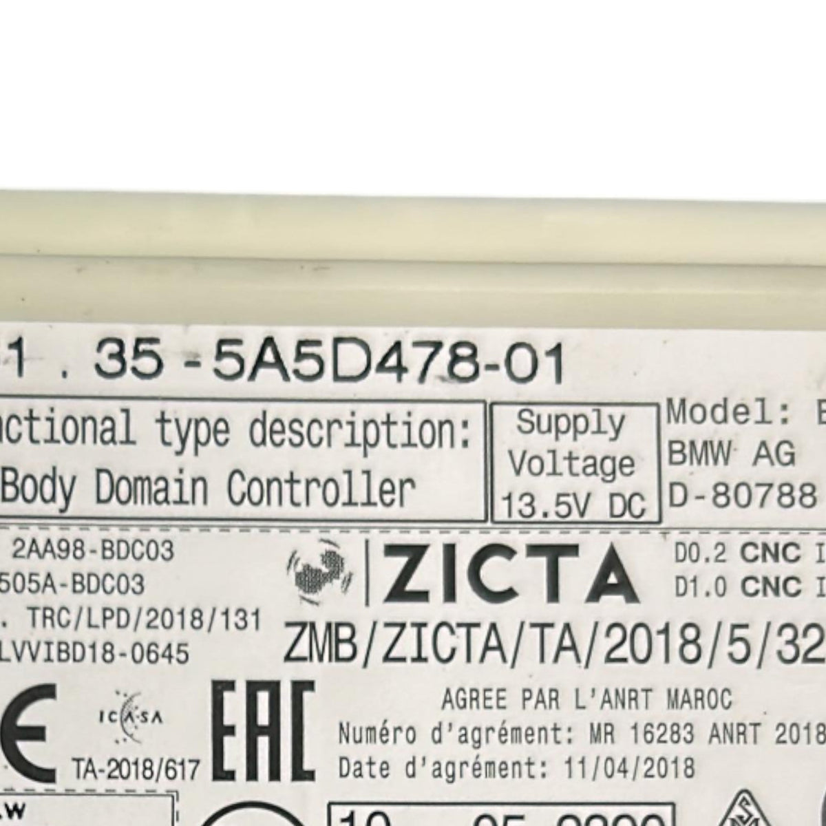 Body Computer BMW X3 (G01) cod.5A5D478 - 01 2.0 Diesel (2017 > 2024) - F&P CRASH SRLS - Ricambi Usati