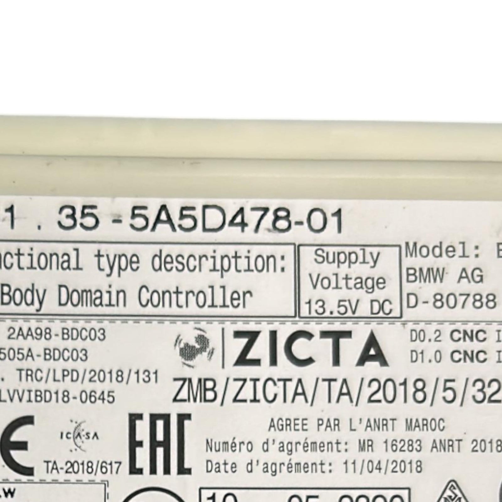 Body Computer BMW X3 (G01) cod.5A5D478 - 01 2.0 Diesel (2017 > 2024) - F&P CRASH SRLS - Ricambi Usati