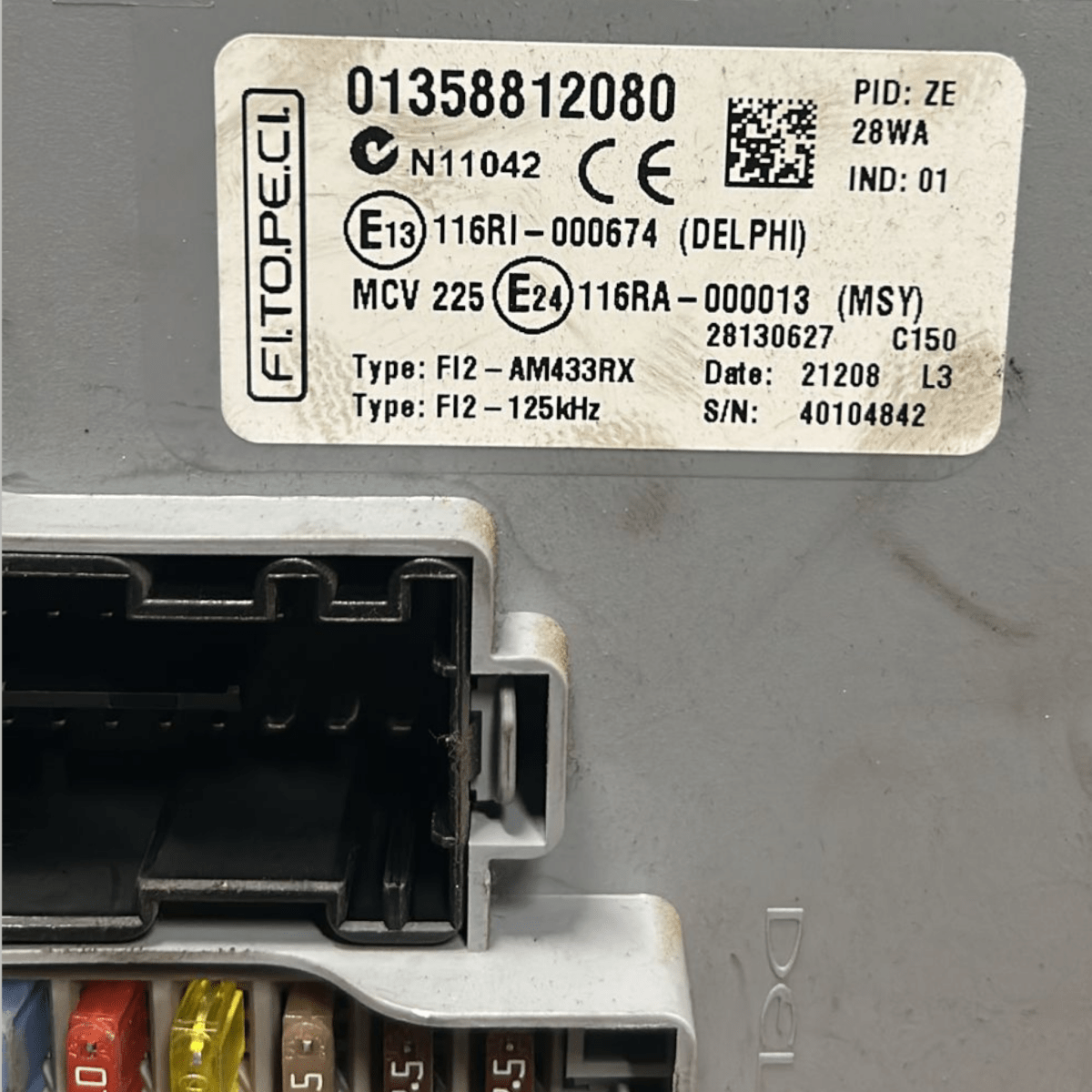 Body computer fiat fiorino 1.3 diesel cod:01358812080 (2007 >) - F&P CRASH SRL - Ricambi Usati