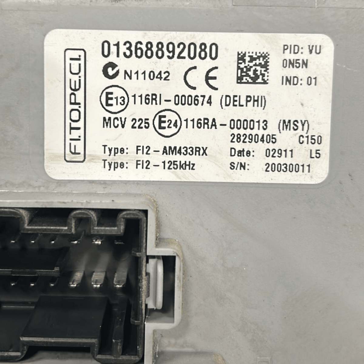 Body computer fiat fiorino 1.3 diesel cod:01368892080 (2007 >) - F&P CRASH SRL - Ricambi Usati