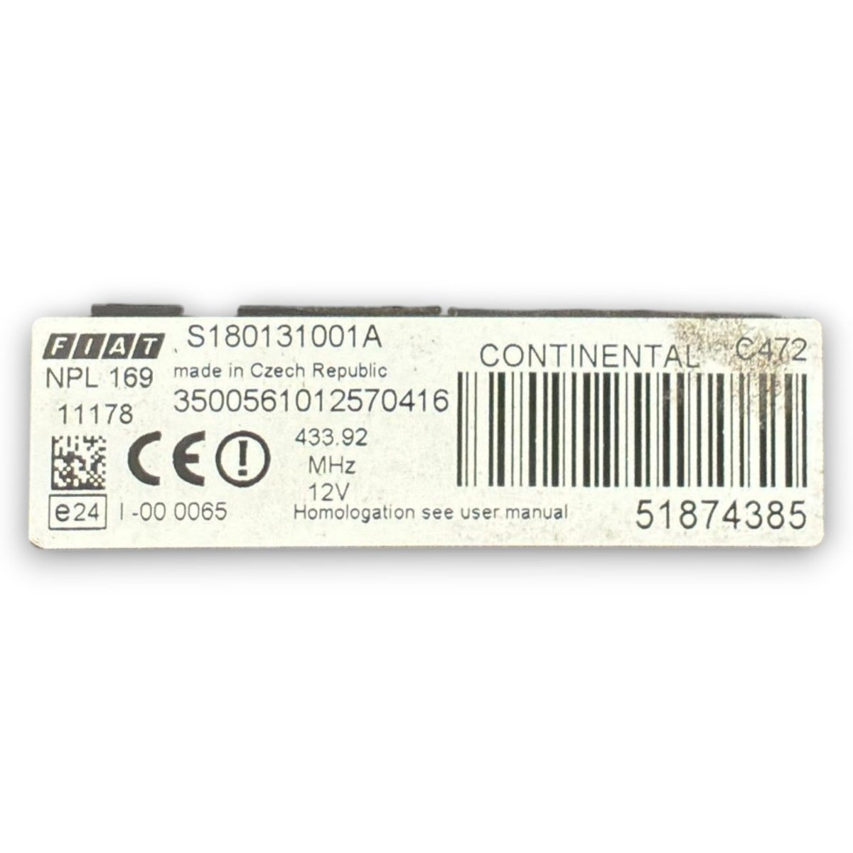 Body computer fiat panda 169 cod . 51874385 1.2 benzina (2003 > 2012) - F&P CRASH SRL - Ricambi Usati