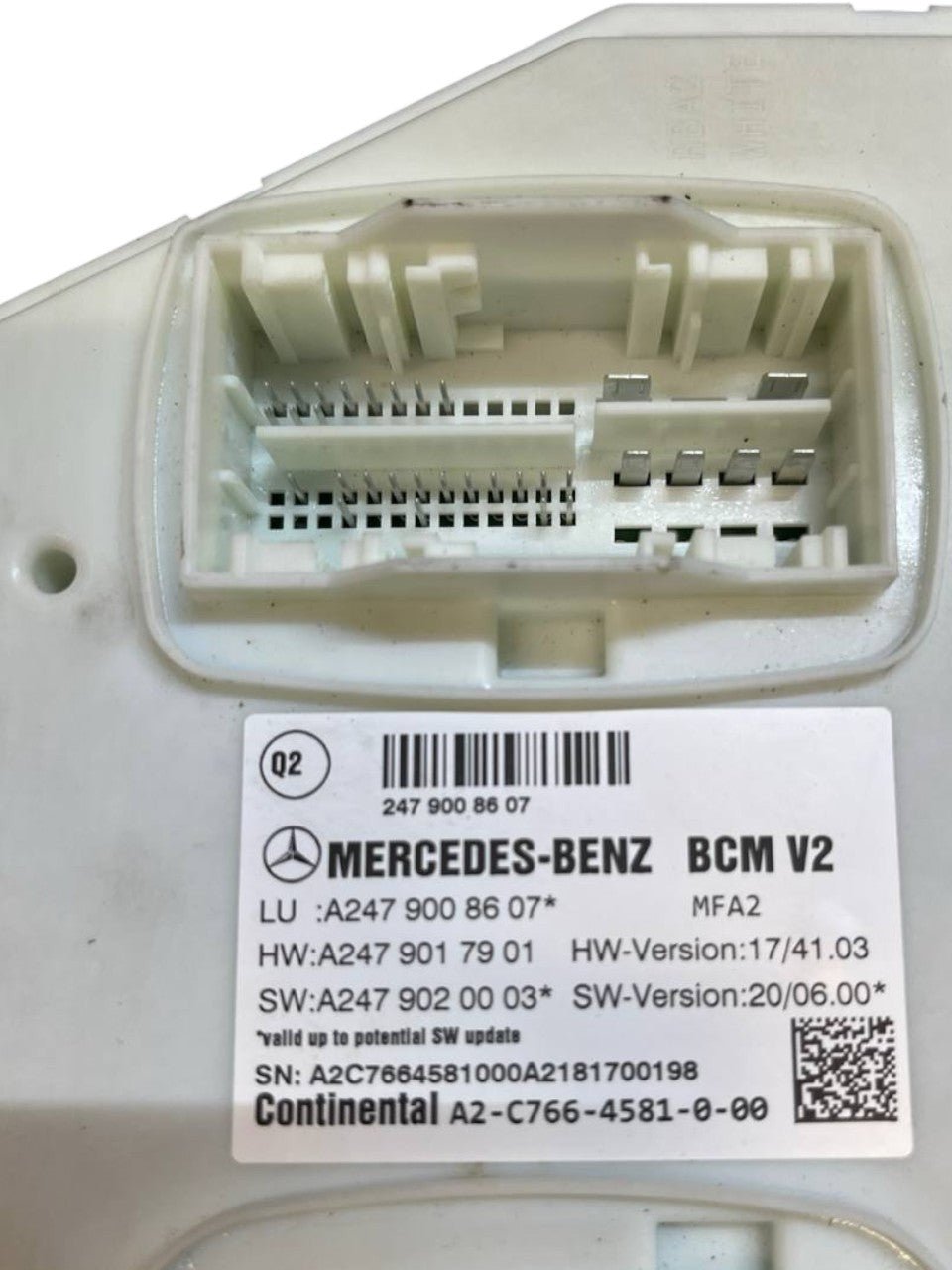 Body computer Mercedes - Benz Classe A W177 2.0 diesel (2018 - >) cod.A2479008607 - F&P CRASH SRLS - Ricambi Usati