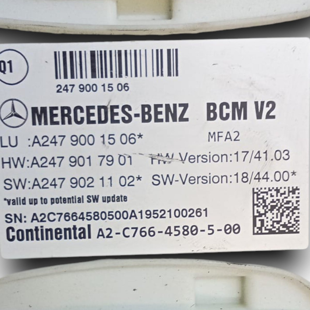 Body computer mercedes-benz glb x247 cod . a2479001506 2.0 diesel (2019 >) - F&P CRASH SRL - Ricambi Usati