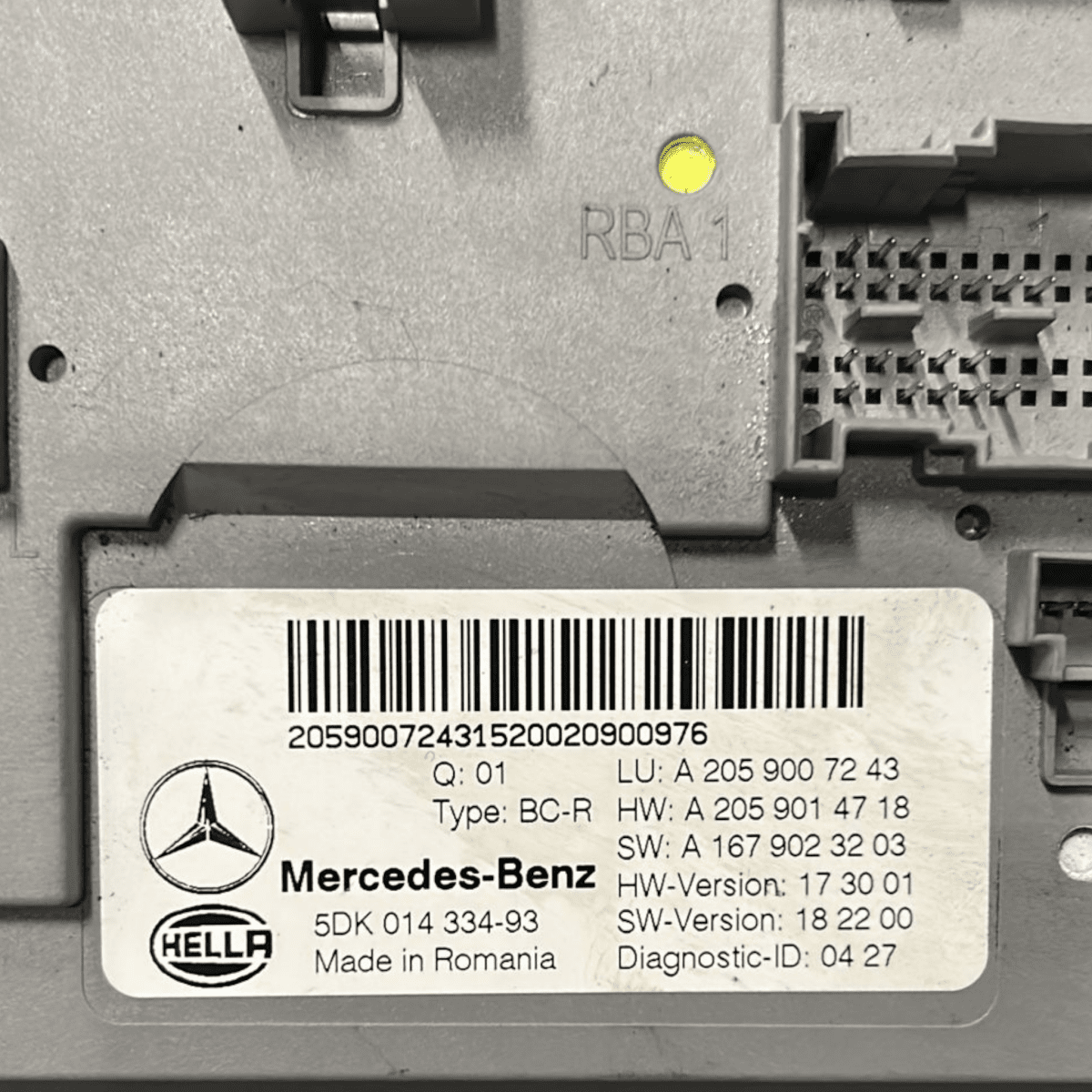 Body computer mercedes benz glc 2.0 diesel cod:A2059007243 (2015 > 2022) - F&P CRASH SRL - Ricambi Usati