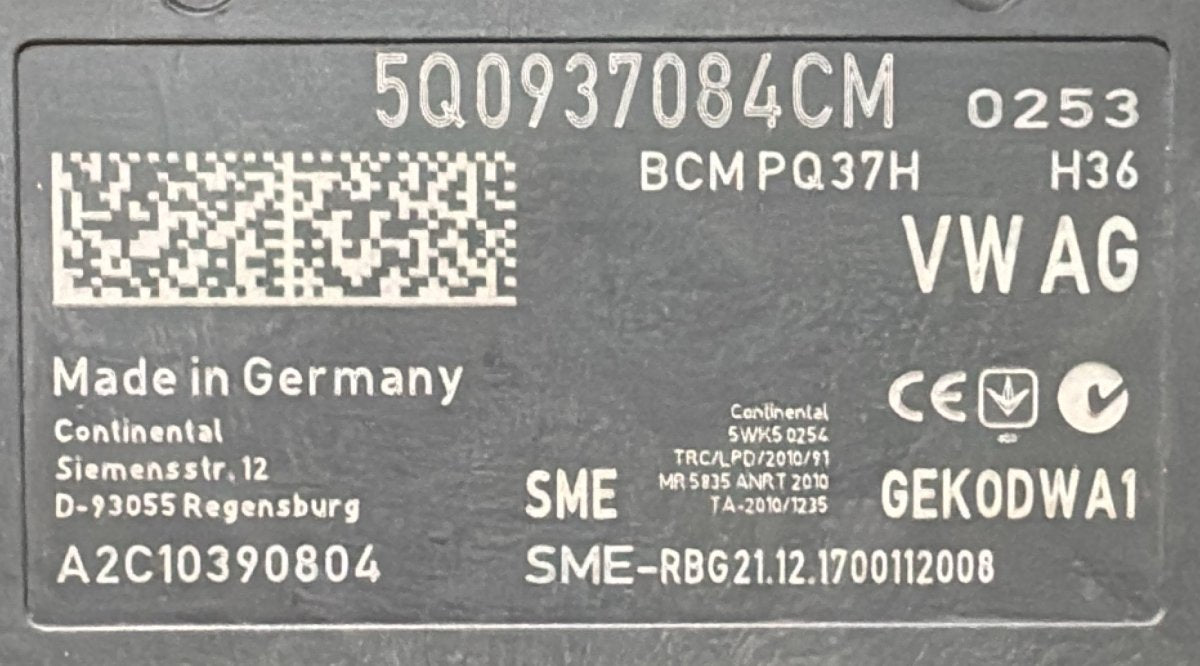Body computer Volkswagen Crafter cod.5Q0937084CM (2016 - ) - F&P CRASH SRL - Ricambi Usati