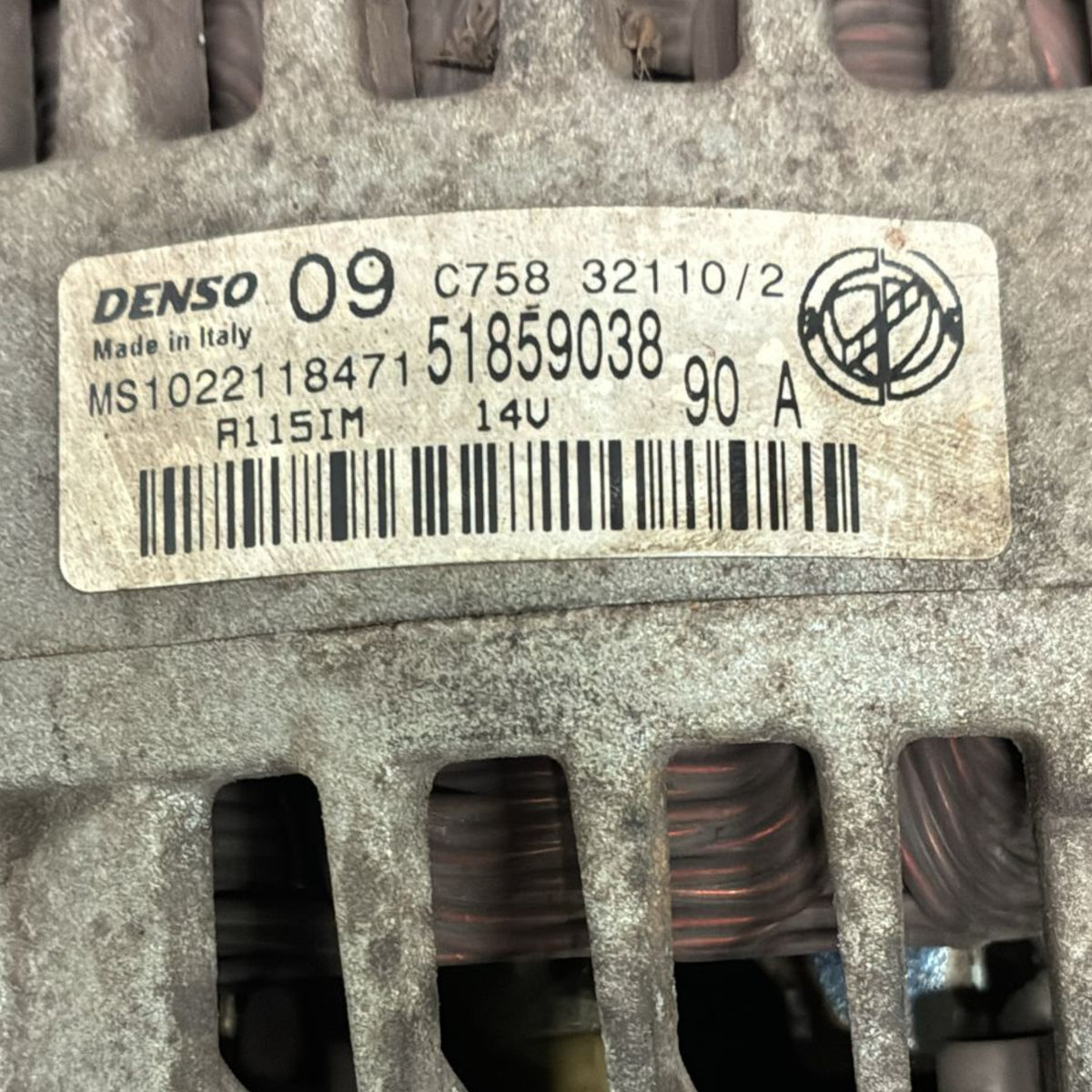 Fiat Panda 169 alternator code . 51859038 1.2 gasoline (2003 > 2012) 