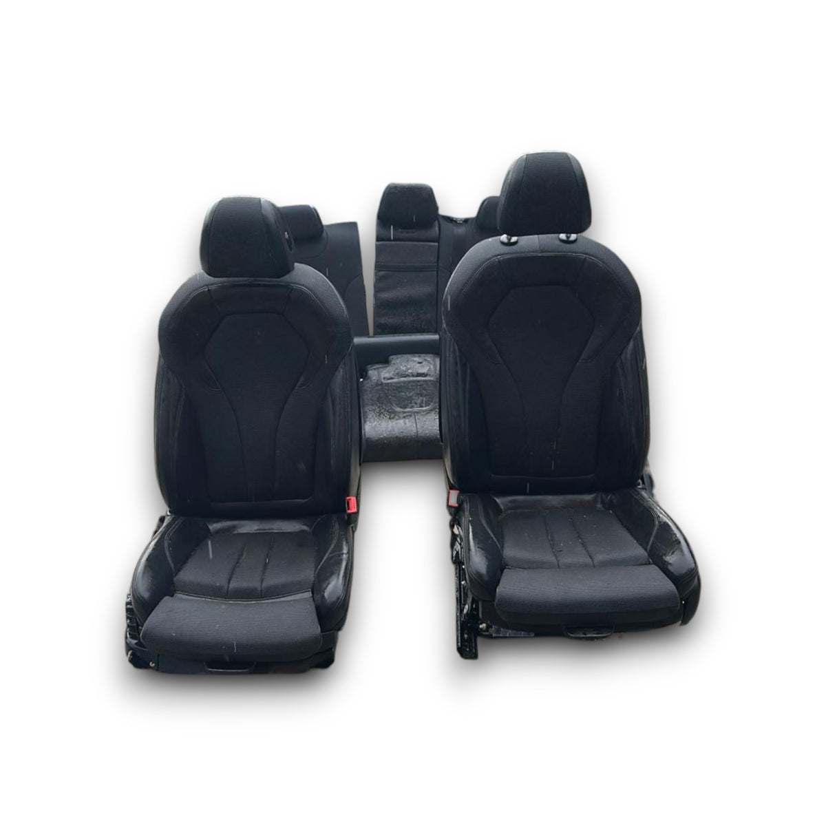 Schwarze Leder- und Stoffsitze BMW 5er Serie (F11) (2010 &gt; 2017) Innenausstattung 