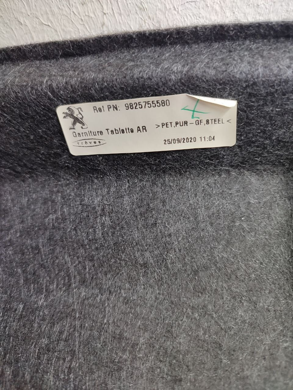 Cappelleria / Copribagagli PEUGEOT 2008 (2019) Cod:9825755580 - F&P CRASH SRLS - Ricambi Usati