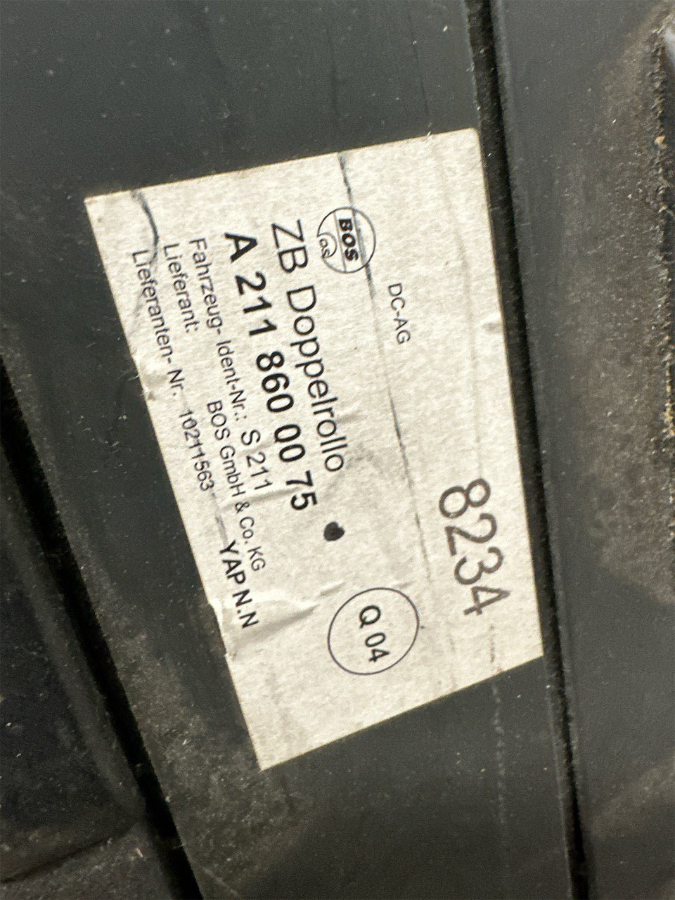 Cappelliera a rullo Copribagagli Mercedes Classe E w211 280 Station Wagon (2004) - F&P CRASH SRLS - Ricambi Usati