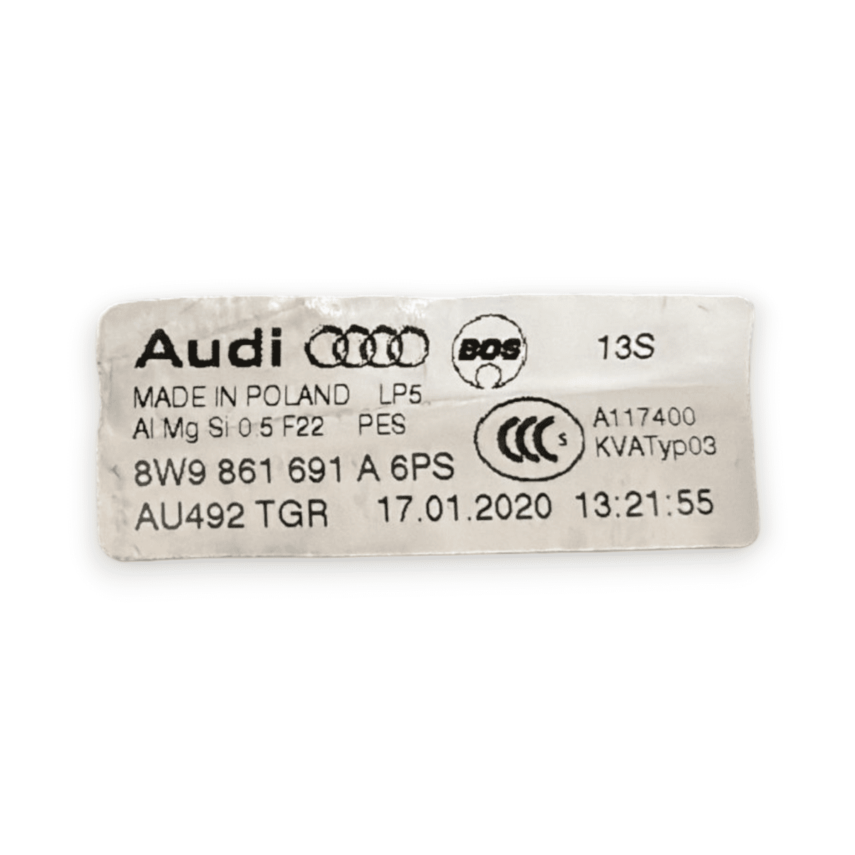 Cappelliera a rullo / tendina audi a4 b9 cod:8w9861691a6ps (2015 - 2024) - F&P CRASH SRL - Ricambi Usati