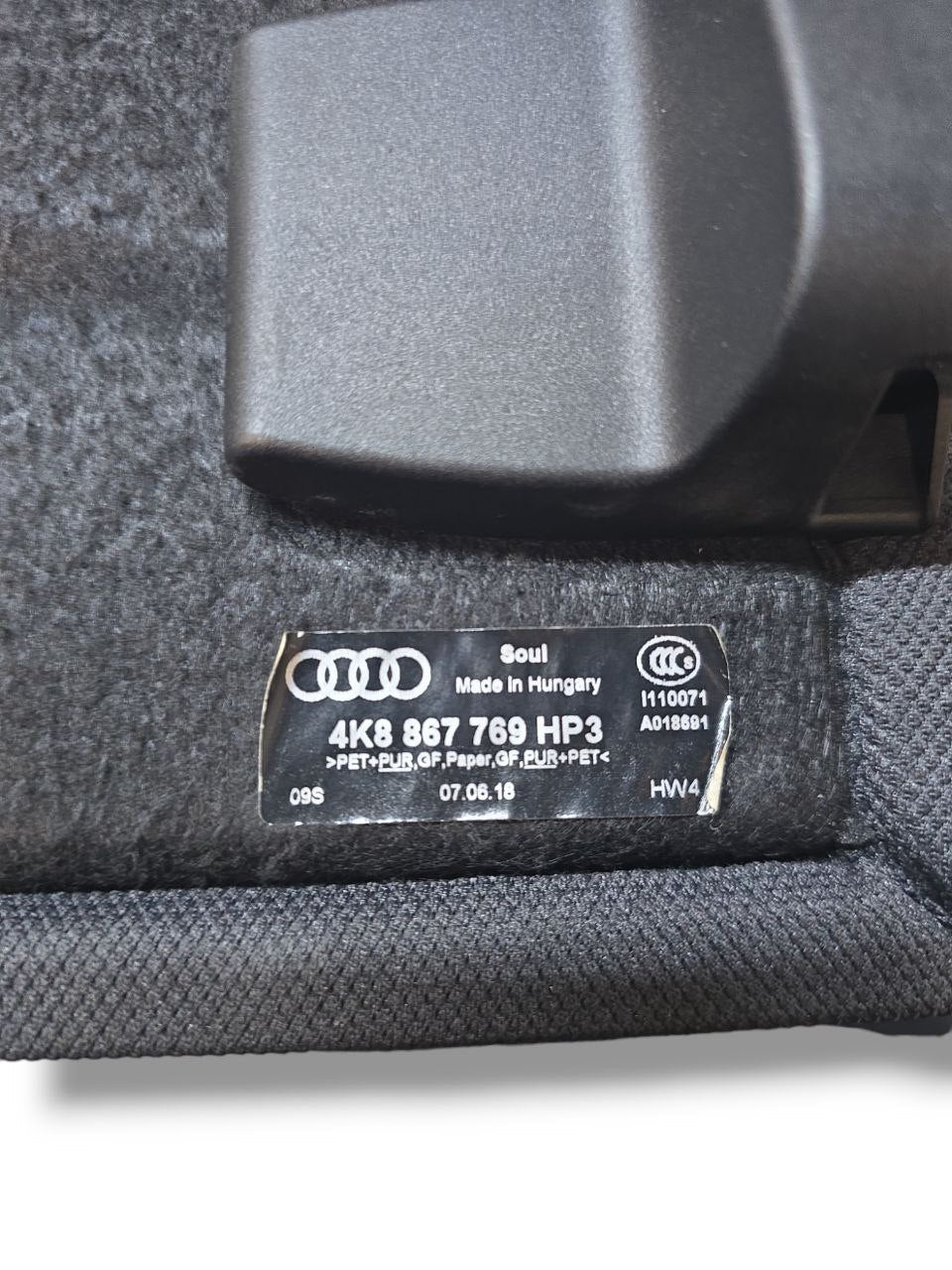 Cappelliera Bagagliaio Audi A7 ( 2019 > ) Cod : 4K8867769HP3 - F&P CRASH SRLS - Ricambi Usati