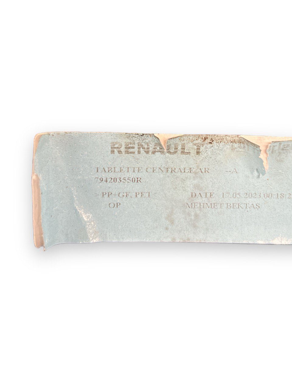 Cappelliera / Copri Bagagliaio Renault Clio V (2019>) cod: 794203550R - F&P CRASH SRLS - Ricambi Usati