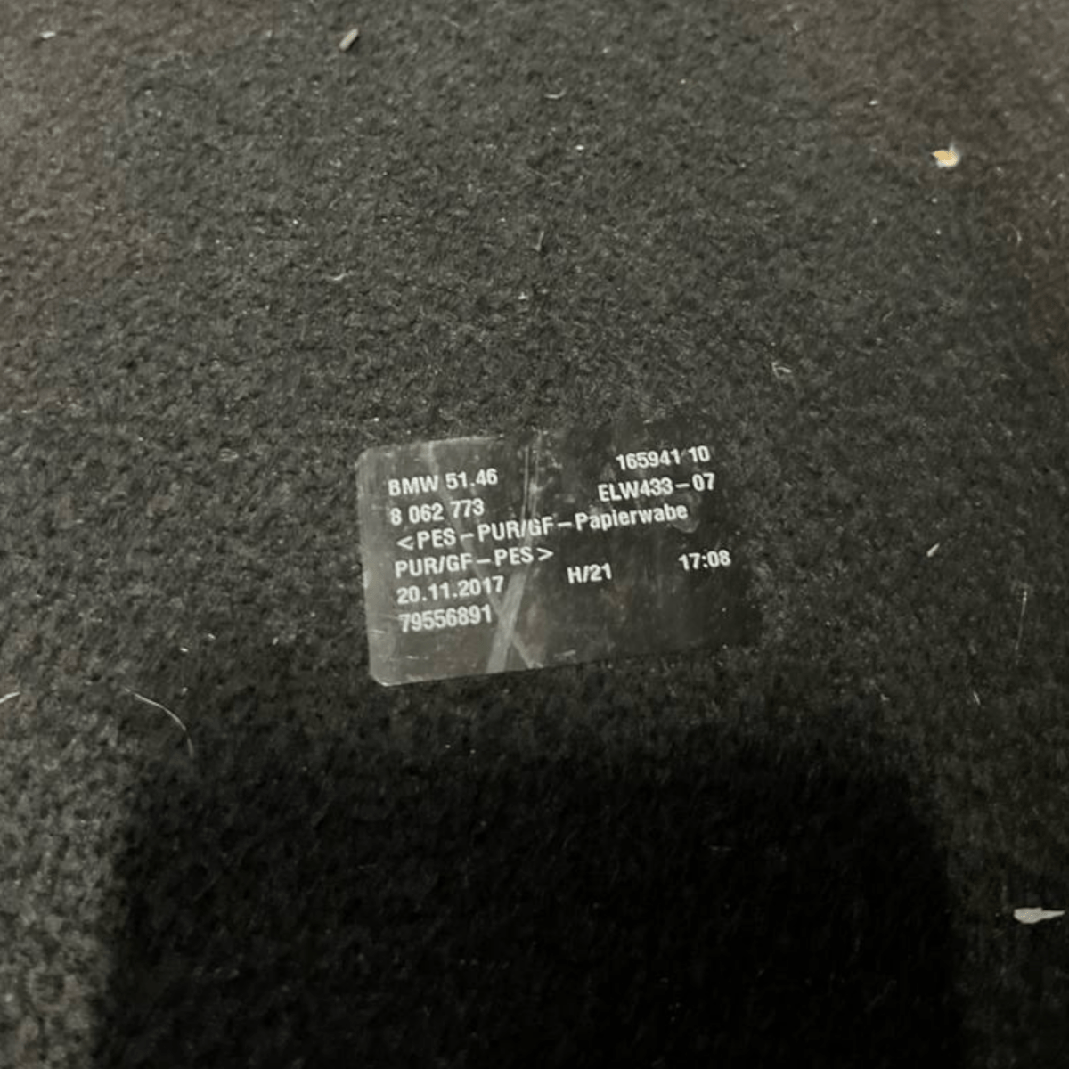 Cappelliera / Ripiano Bagagliaio Bmw Serie 4 Gran Coupè F36 (2013 al 2020) cod: 8062774 / cod: 8062773 - F&P CRASH SRLS - Ricambi Usati