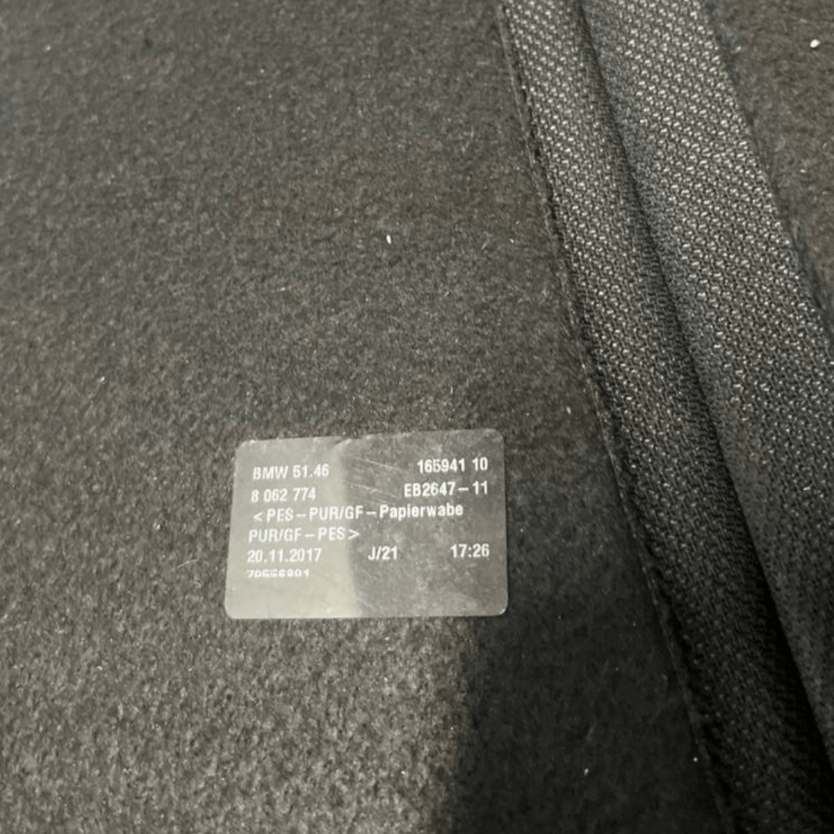 Cappelliera / Ripiano Bagagliaio Bmw Serie 4 Gran Coupè F36 (2013 al 2020) cod: 8062774 / cod: 8062773 - F&P CRASH SRLS - Ricambi Usati