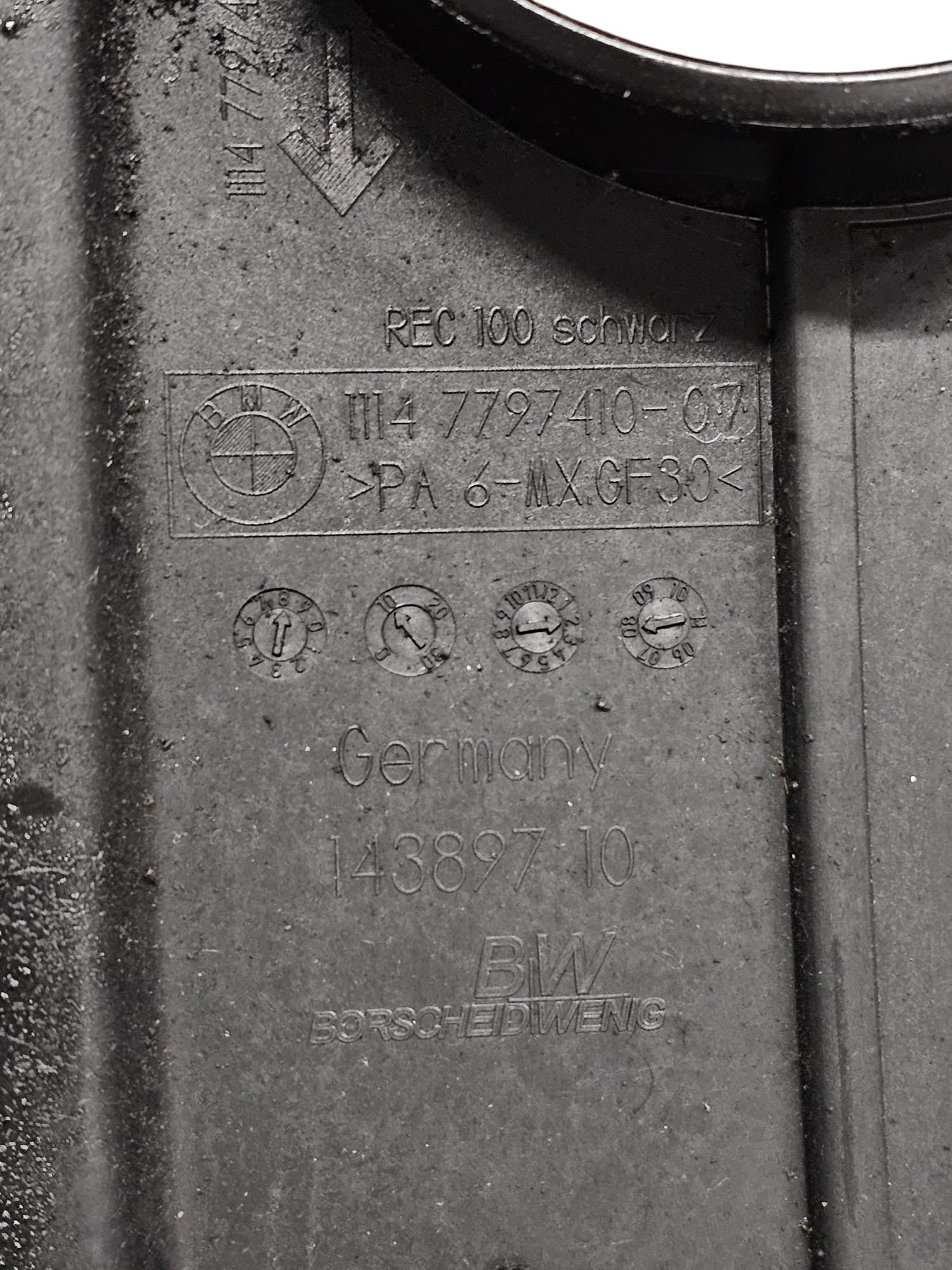 Carter / Copri Motore Bmw Serie 1 E87 2.0 Diesel Cod:11147797410 - 07 (2004 - 2013) - F&P CRASH SRLS - Ricambi Usati