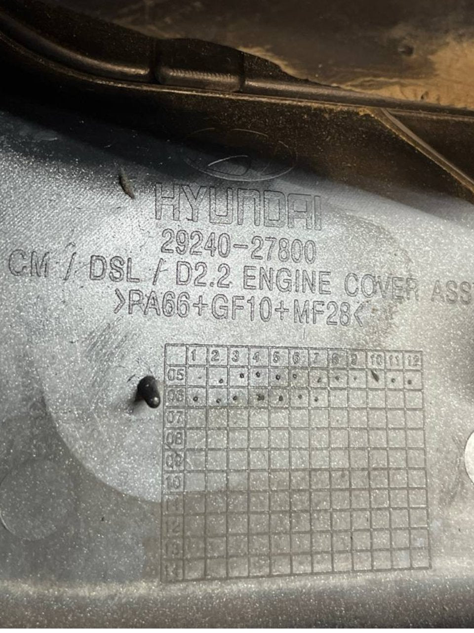 Carter / Copri Motore Hyundai Santa FE (2006 - 2012) cod.29240 - 27800 - F&P CRASH SRLS - Ricambi Usati