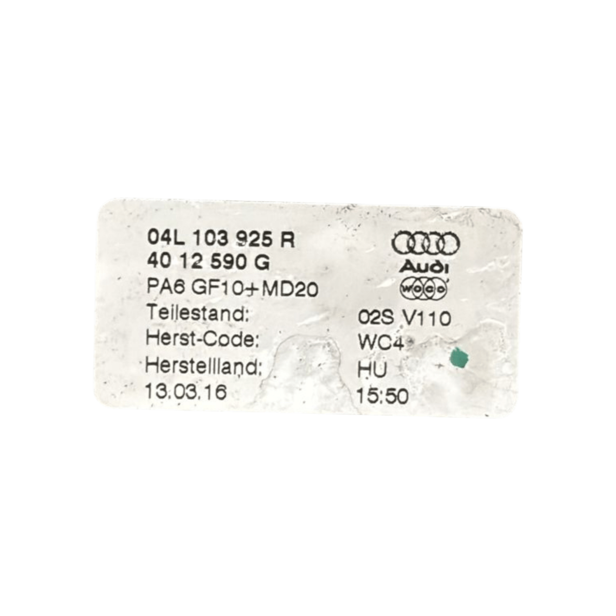Carter engine cover audi a3 8v 2.0 diesel code:4012590g (2012 - 2020) - F&P CRASH SRL - Used Parts