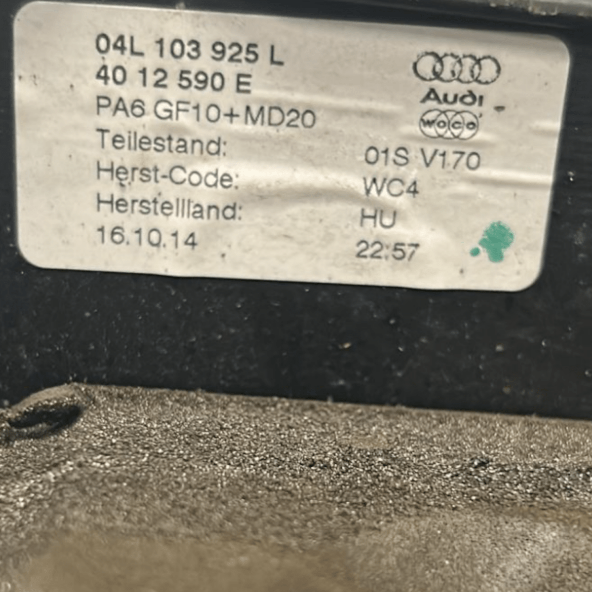 Carter / coprimotore audi q3 2.0 diesel cod:04L103925L (2012 > 2018) - F&P CRASH SRLS - Ricambi Usati