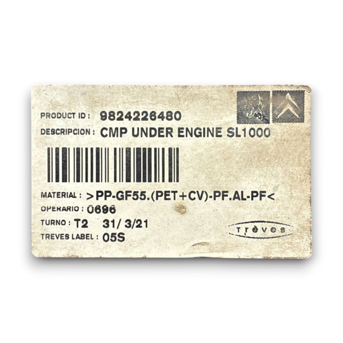 Carter sottomotore Citroen C4 e cod . 9824226480 elettrica (2020 >) - F&P CRASH SRL - Ricambi Usati