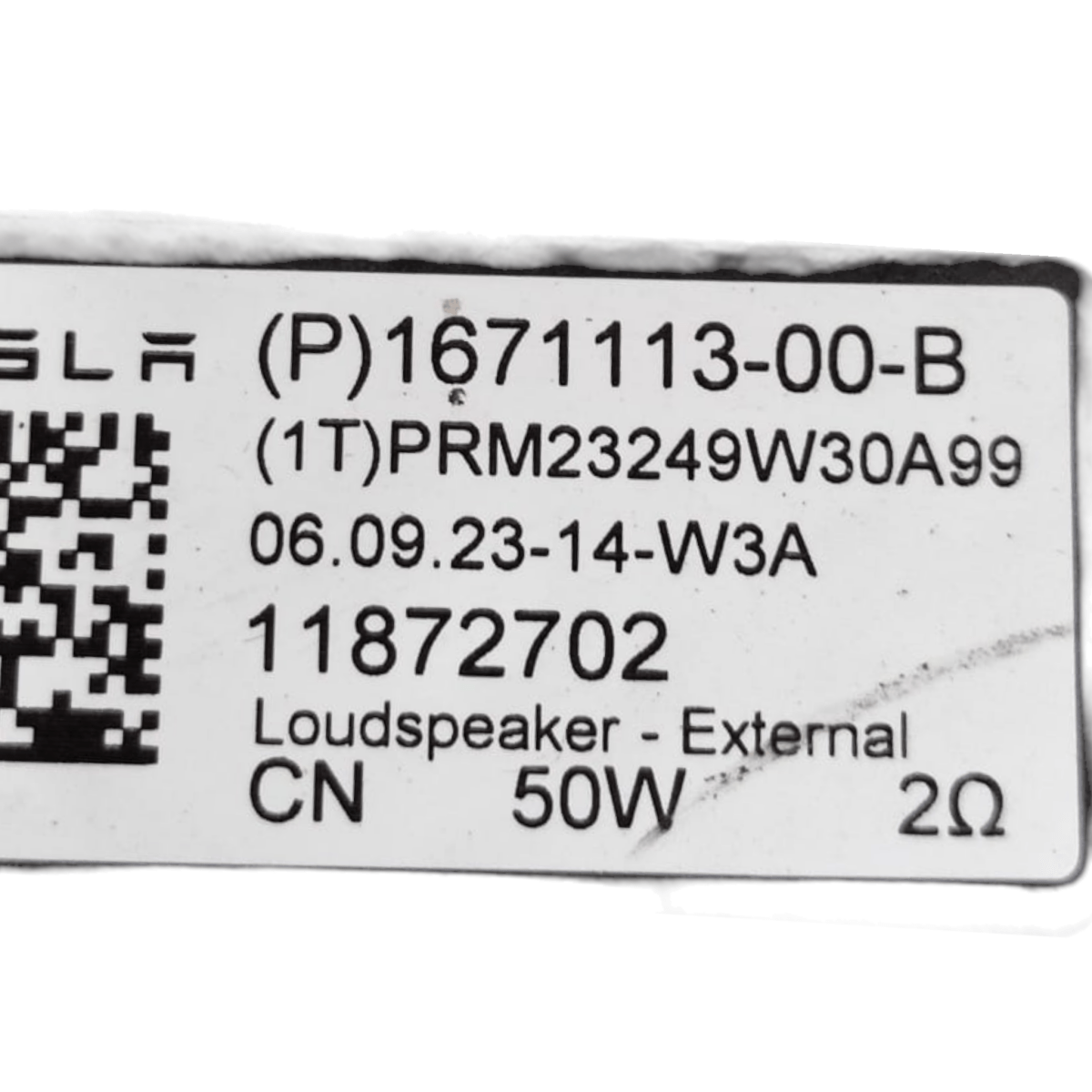 Cassa / altoparlante tesla model 3 cod: 167111300b (2021 - ) - F&P CRASH SRLS - Ricambi Usati