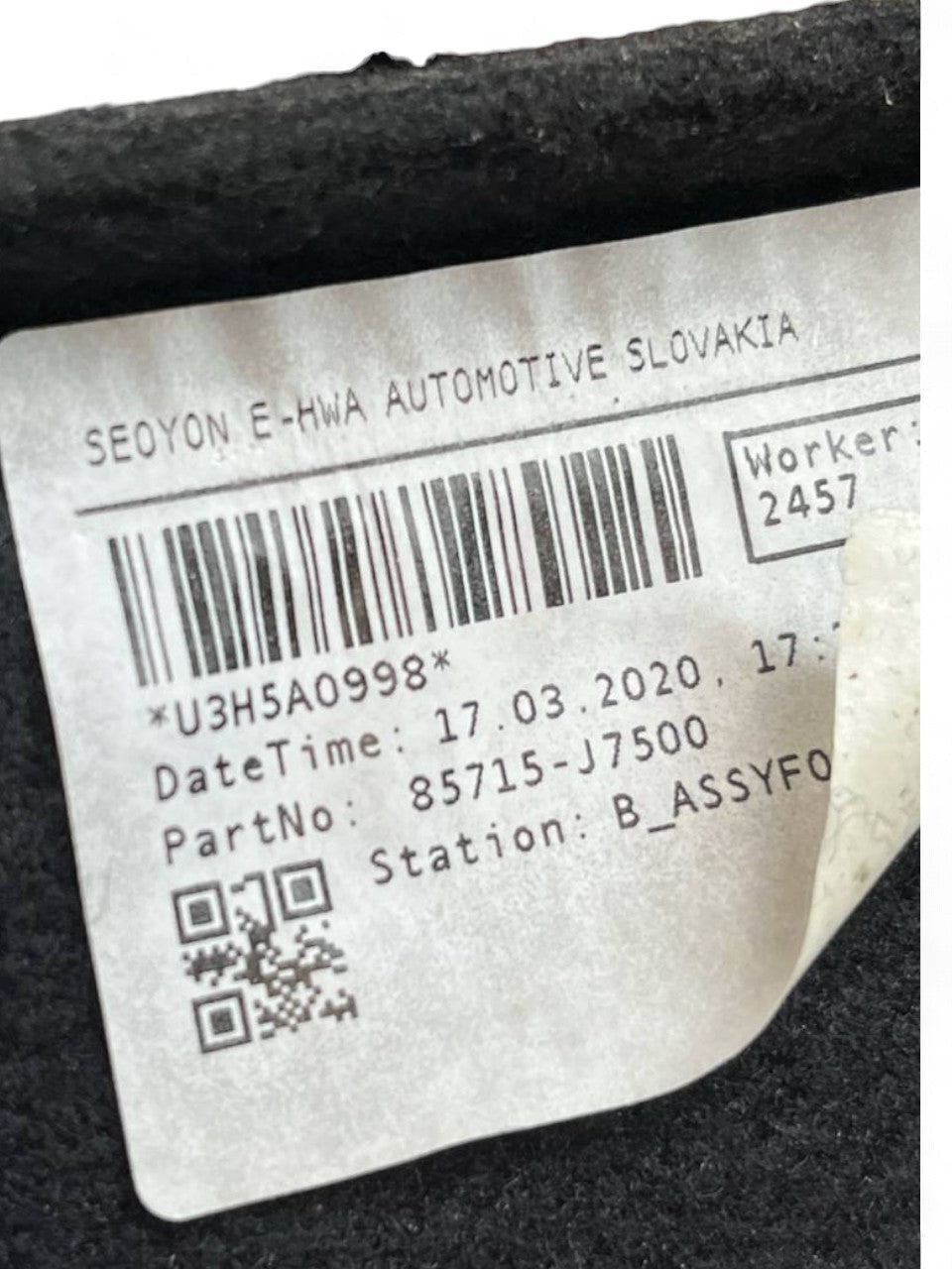 Cassetto / vano porta oggetti bagagliaio Kia Proceed (2019 - >) cod.85753 - J7500 - F&P CRASH SRLS - Ricambi Usati