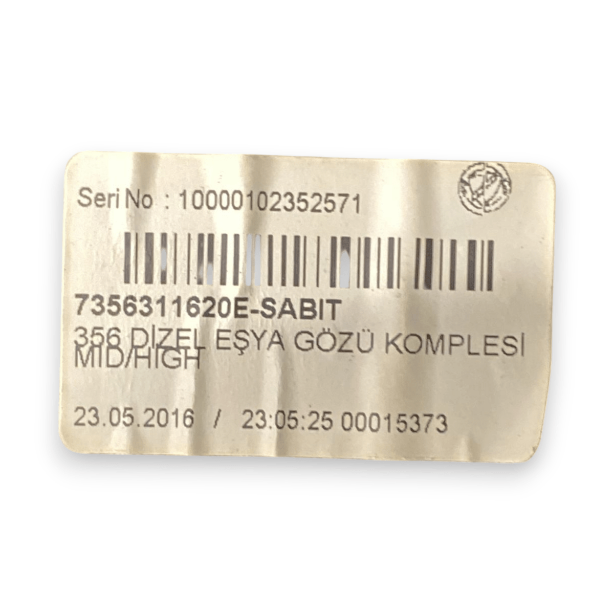 Cassetto / vano portaoggetti fiat tipo cod:7356311620 (2015 - ) - F&P CRASH SRLS - Ricambi Usati