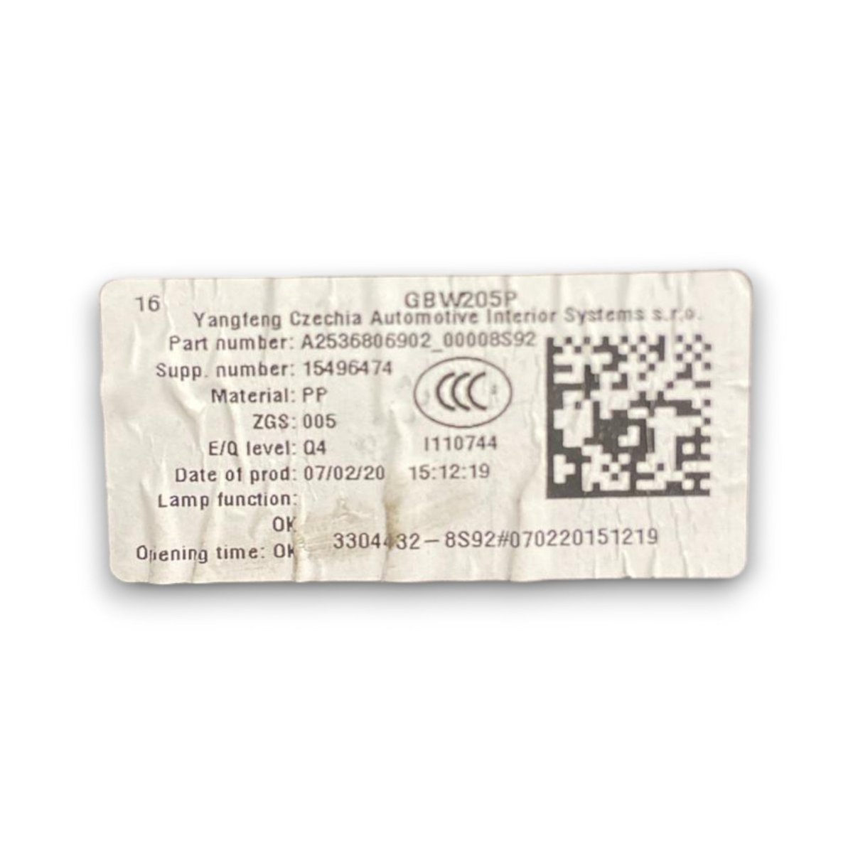 Cassetto / vano portaoggetti mercedes benz glc coupé cod . a2536806902 (2019 > 2023) - F&P CRASH SRL - Ricambi Usati