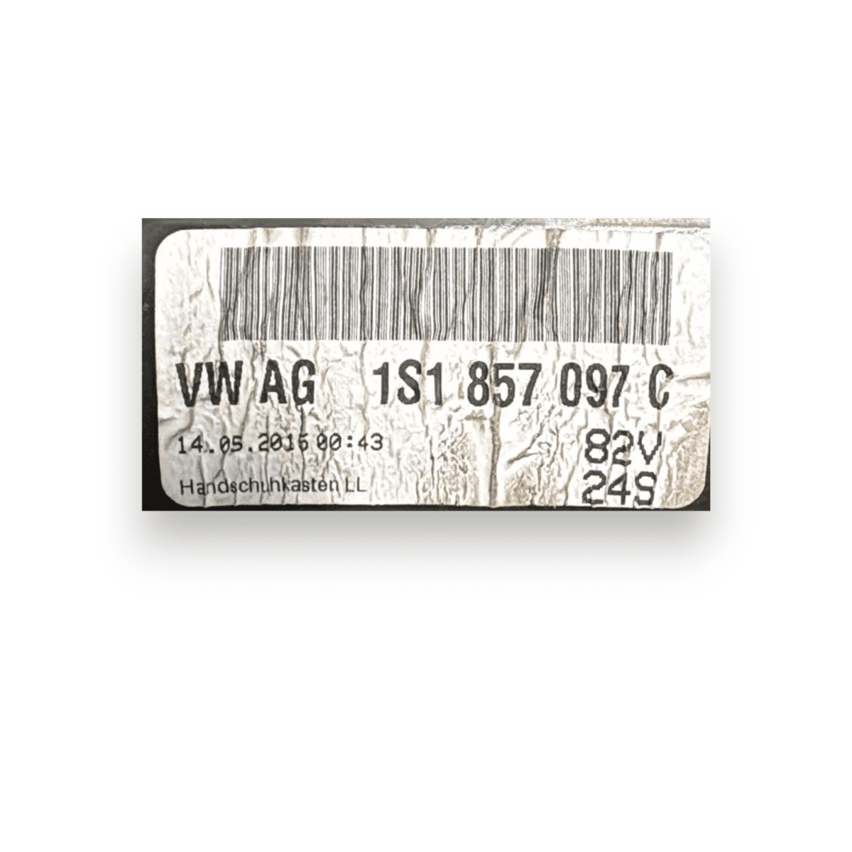 Cassetto / vano portaoggetti Volkswagen Up cod.1S1857097C (2011 - 2024) - F&P CRASH SRL - Ricambi Usati