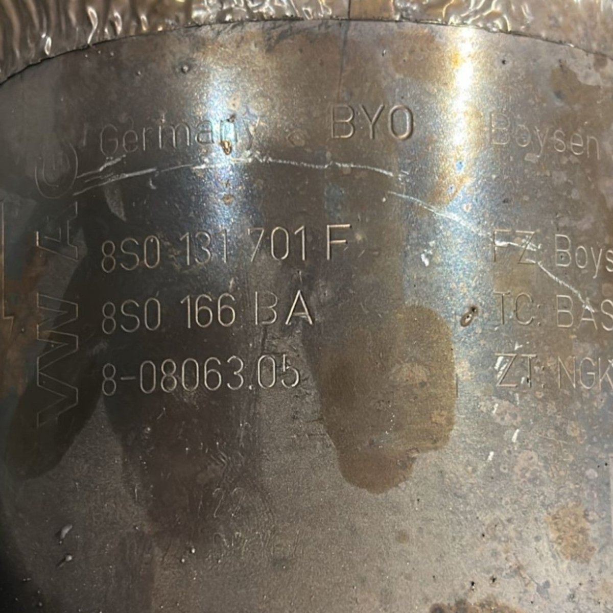 Catalizzatore audi rs3 8y 2.5 benzina cod:8S0131701 (2021 >) (sigla motore : DNW) - F&P CRASH SRLS - Ricambi Usati