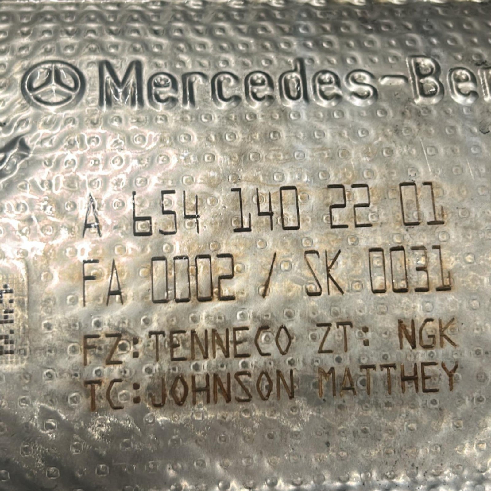 Catalizzatore / FAP Mercedes Benz GLC (C253) cod.A6541402201 2.0 Hybrid (Sigla Motore : 654920) (2016 > 2023) cod.A6541408302 Filtro Antiparticolato - F&P CRASH SRLS - Ricambi Usati