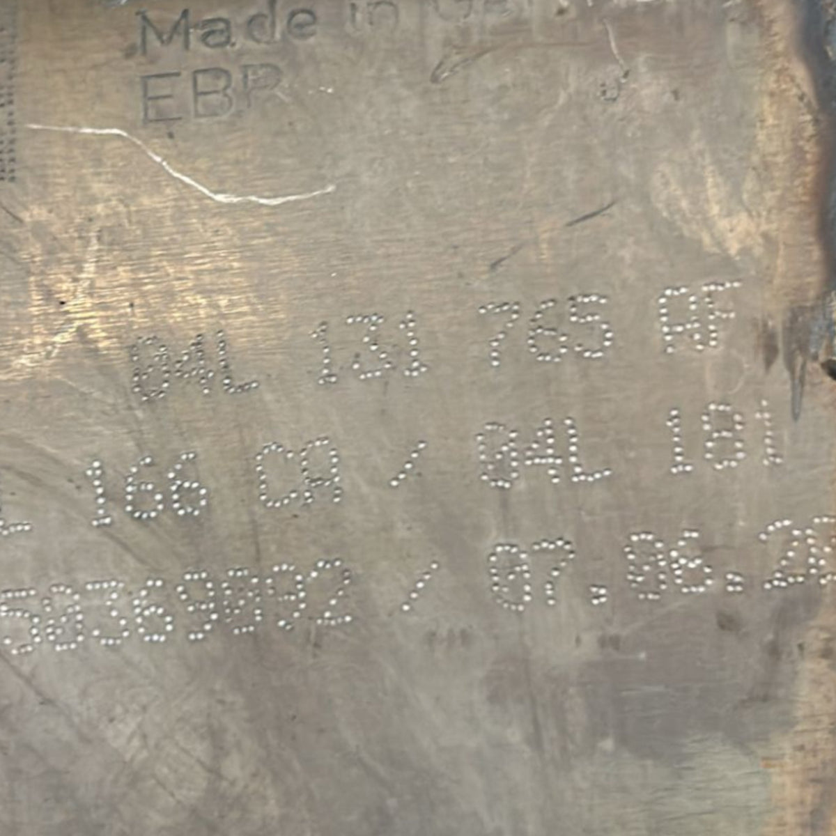 Catalizzatore / FAP Volkswagen Golf VII cod.04L131648 1.6 Diesel (Sigla Motore : CXX) (2012 > 2019) cod.04L131783AC cod.04L131765AF Filtro Antiparticolato - F&P CRASH SRLS - Ricambi Usati