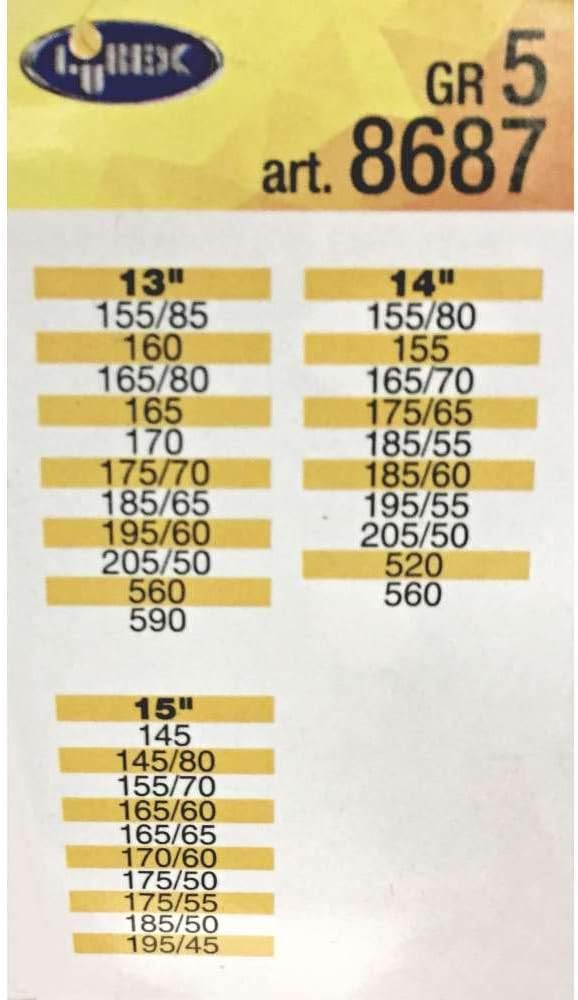 Catene Da Neve Omologate 9 mm Gruppo 5 Lubex cod : 8687 - F&P CRASH SRLS - Ricambi Usati