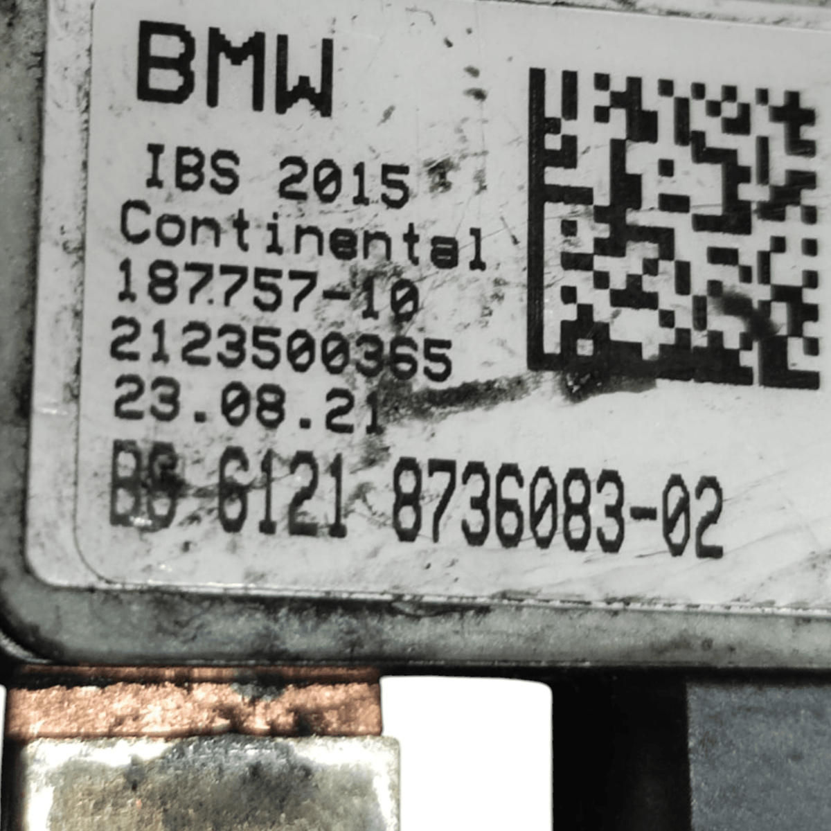 Cavo Batteria Negativo Bmw X3 G01 COD: 61218736083 (2017 - 2024) - F&P CRASH SRLS - Ricambi Usati