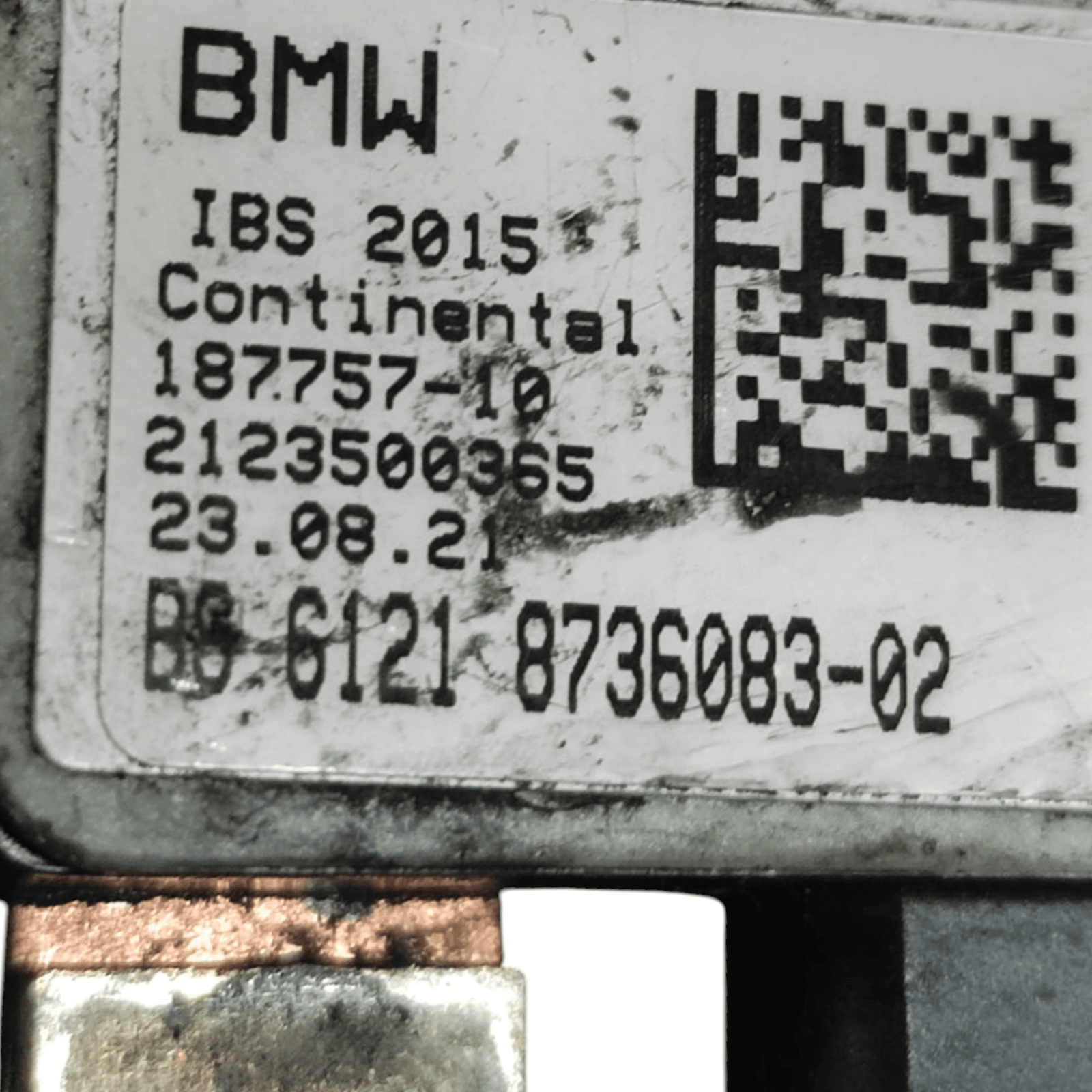 Cavo Batteria Negativo Bmw X3 G01 COD: 61218736083 (2017 - 2024) - F&P CRASH SRLS - Ricambi Usati