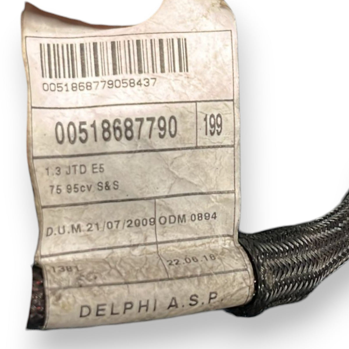 Cavo Batteria Positivo Fiat Punto EVO cod:00518687790 (2012 >) - F&P CRASH SRLS - Ricambi Usati