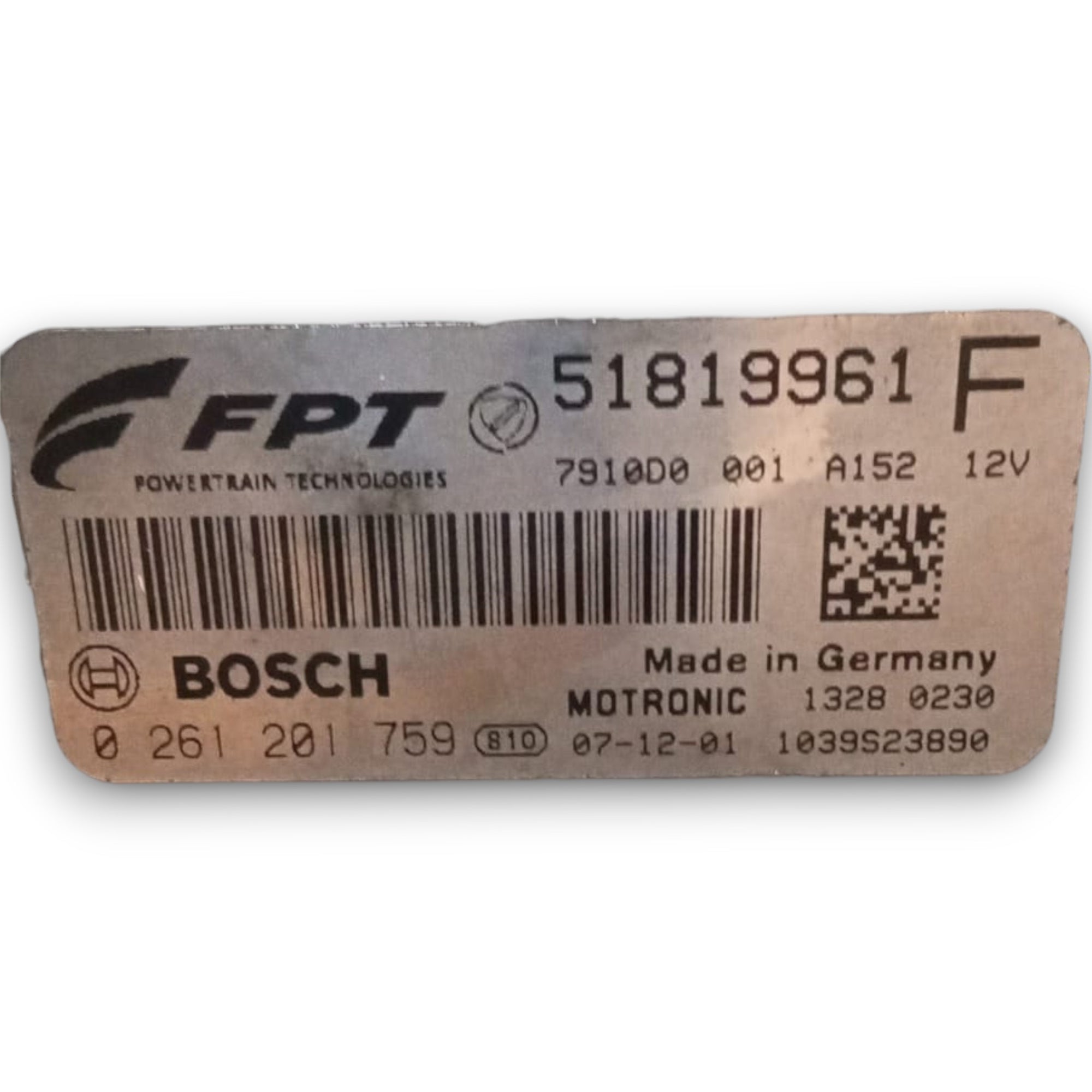 Centralina ecu motore fiat 500 cod . 51819961 1.4 benzina (2007 > 2025)